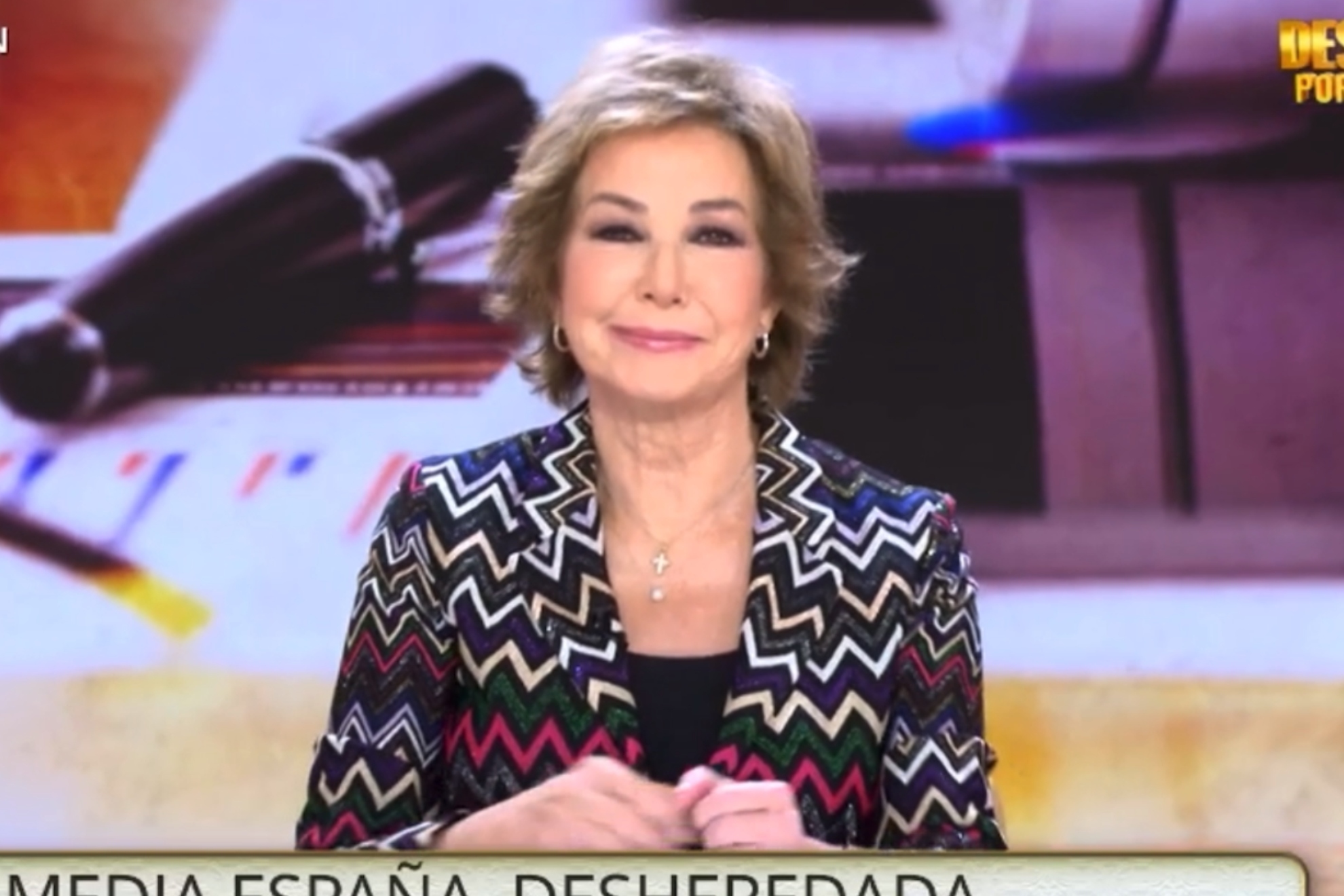 Ana Rosa Quintana durante el programa. TELECINCO