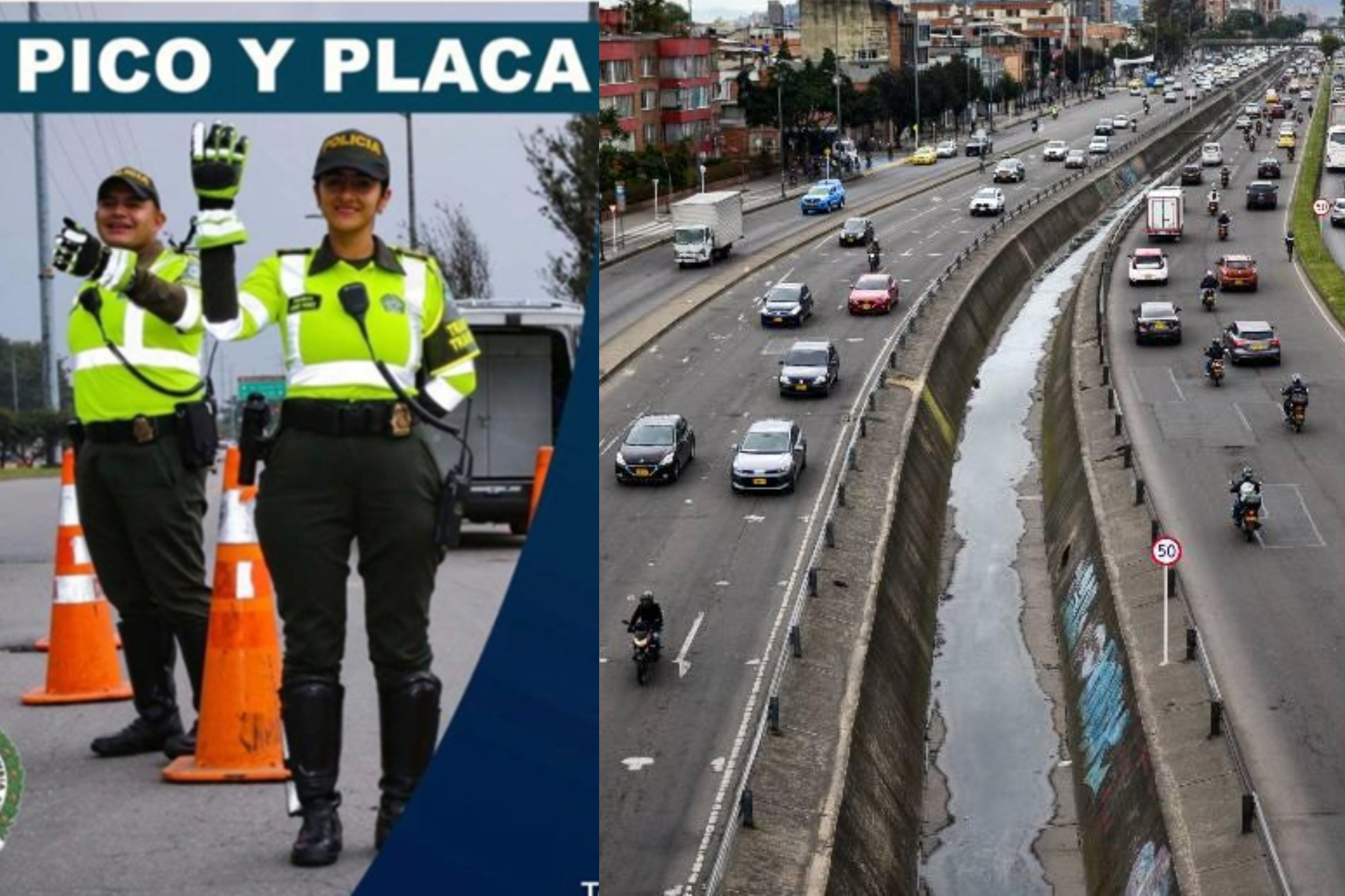 Anuncio de Pico y Placa en Bogotá, para diciembre de 2023, desde Alcaldía y Secretaría de Movilidad ('X' Policía de Tránsito - Secretaría Movilidad de Bogotá)