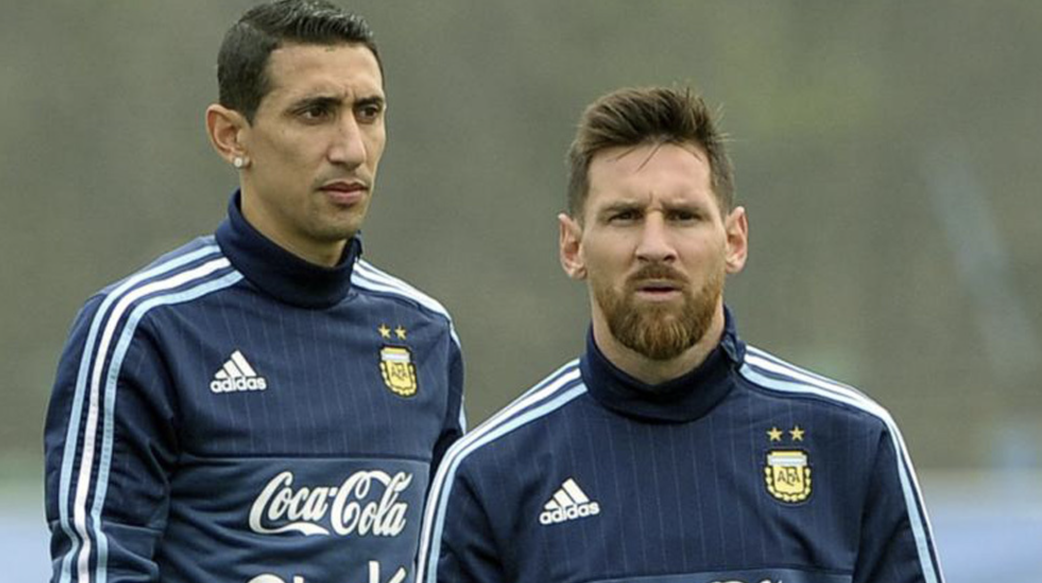 Di Maria and Messi with Argentina