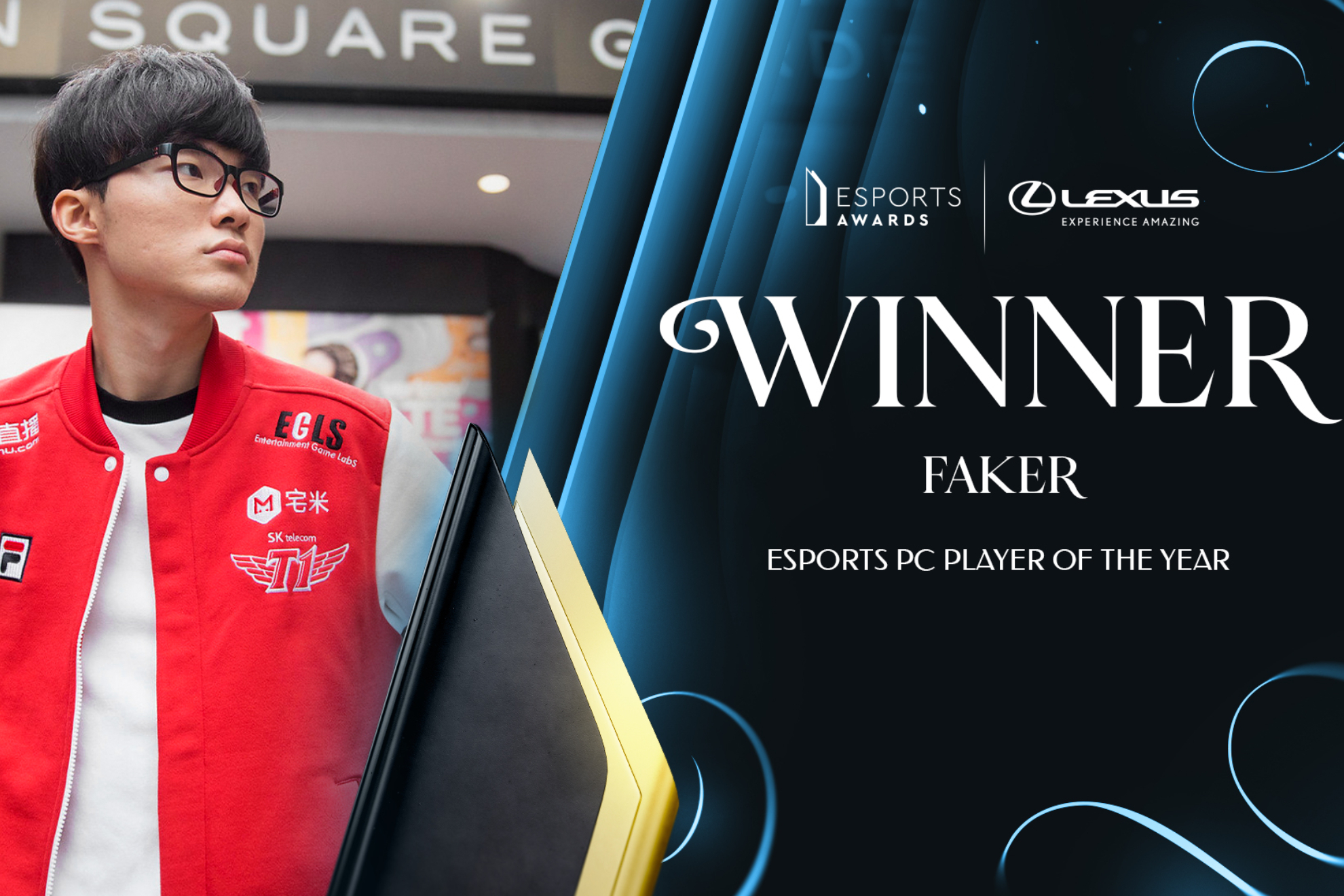 Faker, nombrado como del mejor jugador de eSports del año en los Esports Awards | Esports Awards