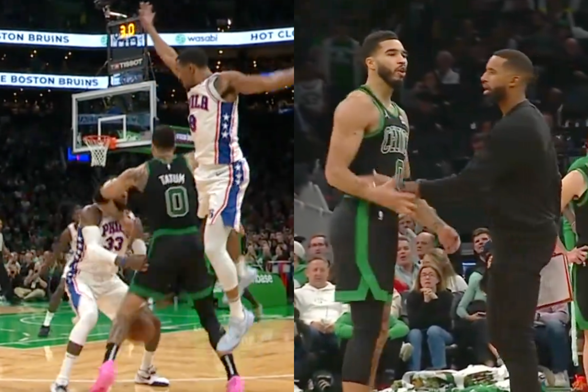 Jayson Tatum wasn't happy with the ref, to say the least.