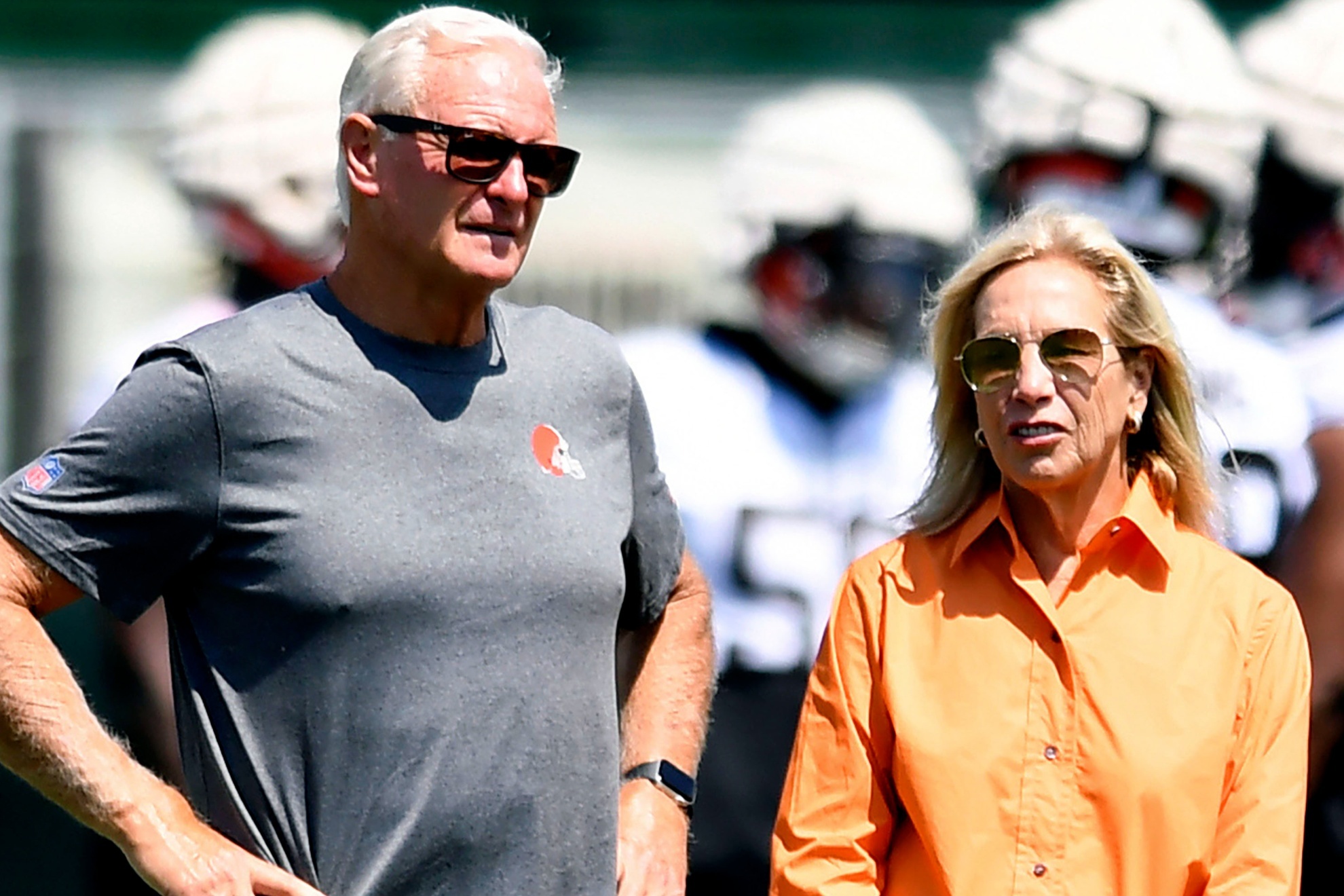 Cleveland Browns co-owners, Jimmy and Dee Haslam.