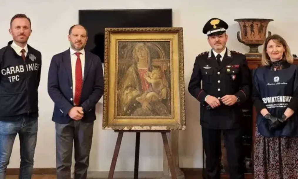 'Virgen con el niño', la obra recuperada de Botticelli