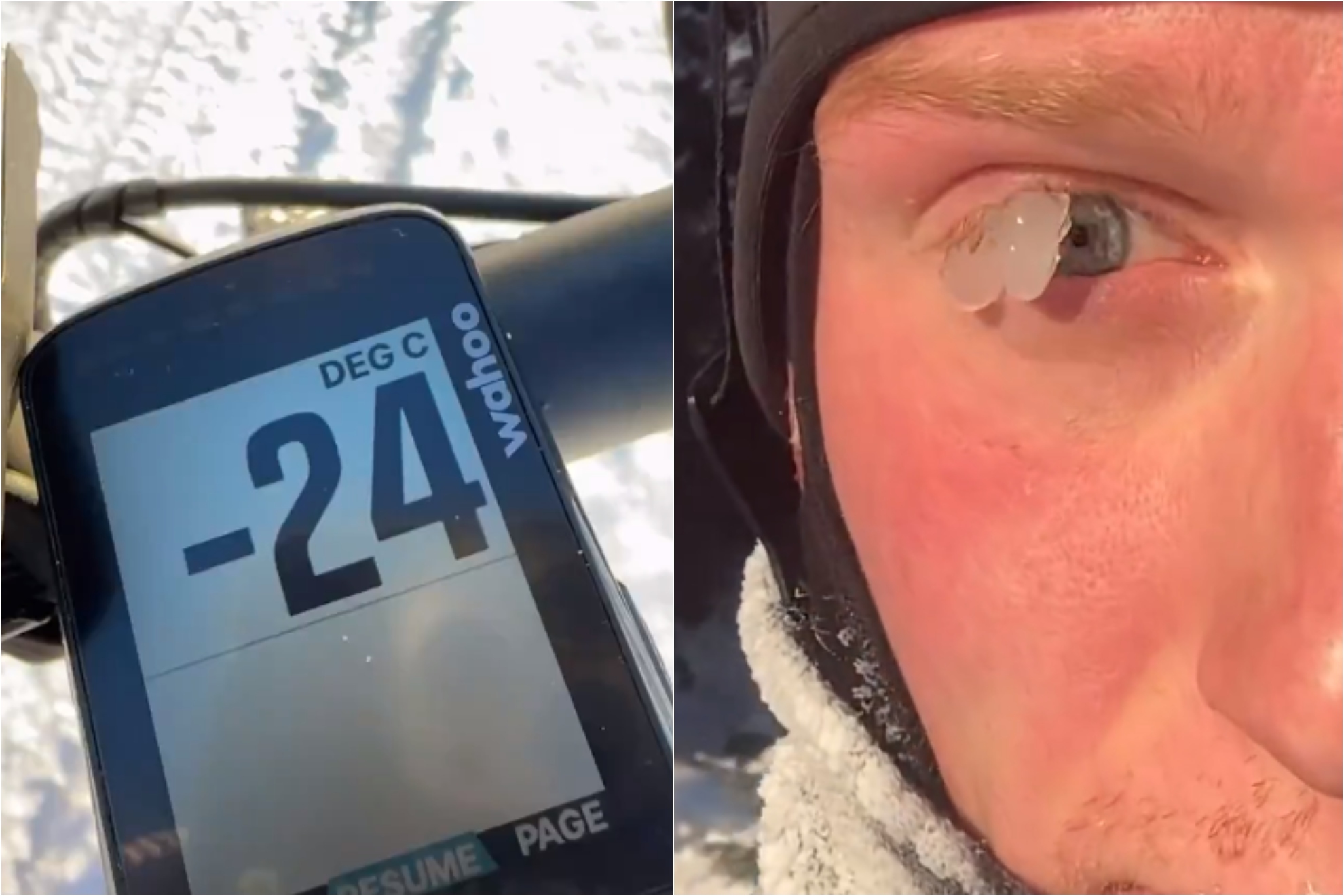 El viral entreno de Leknessund a -24 grados: ¡se le congelan hasta las pestañas!