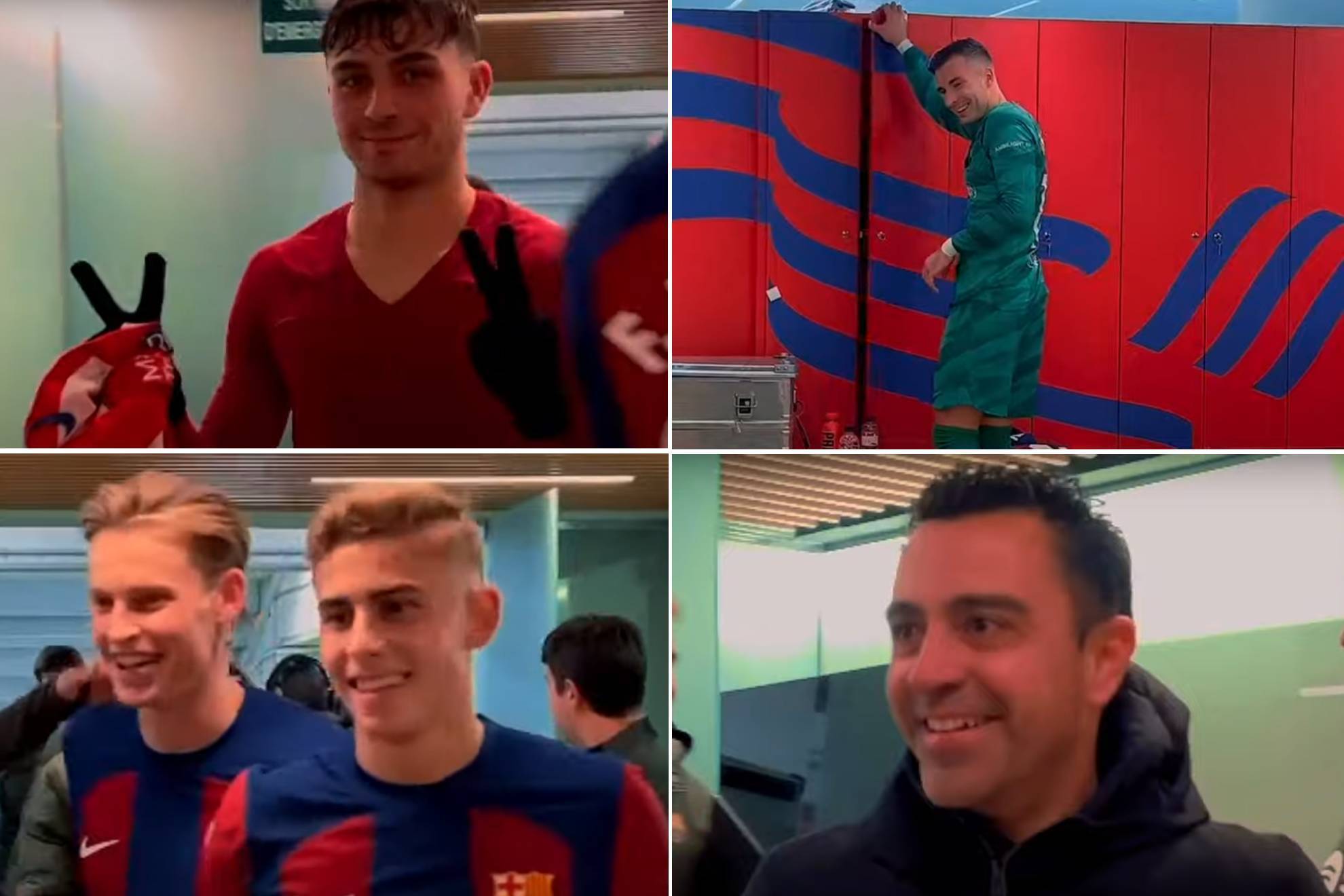 "¡Iñaki, Iñaki...!": fiesta en el vestuario del Barça