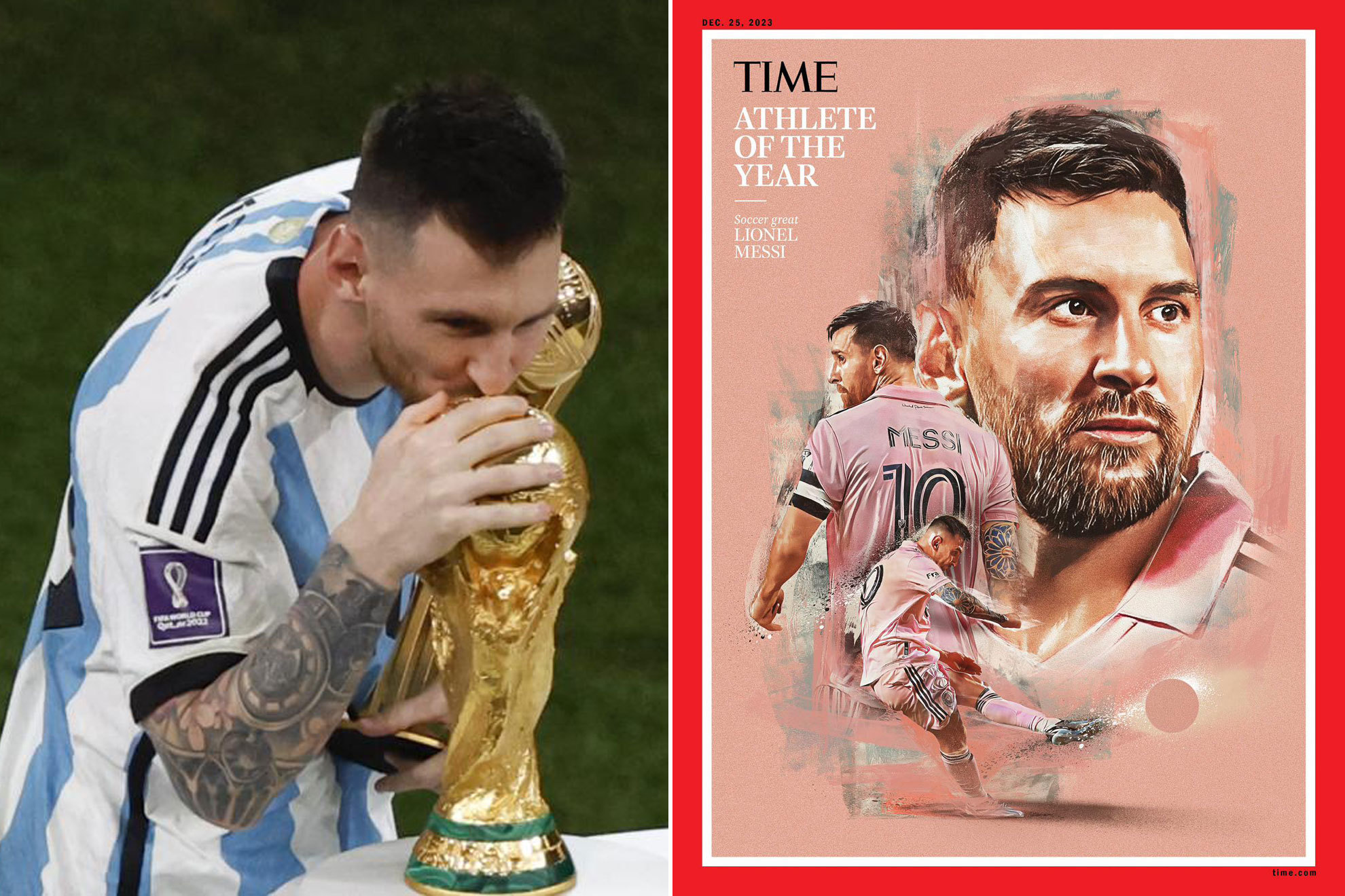Leo Messi y la portada de Time.