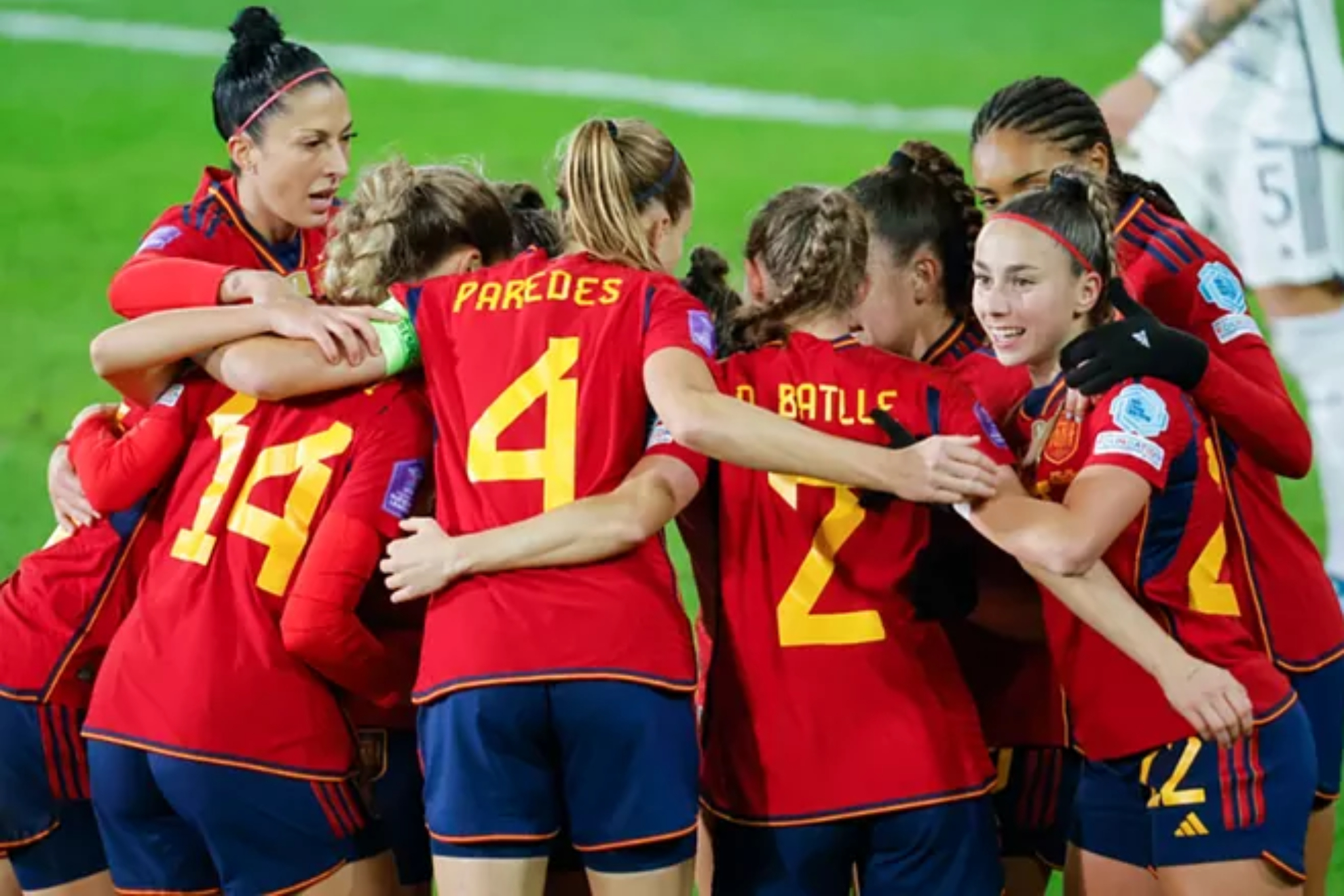 España celebra un gol durante uno de los encuentros de la UEFA Nations League