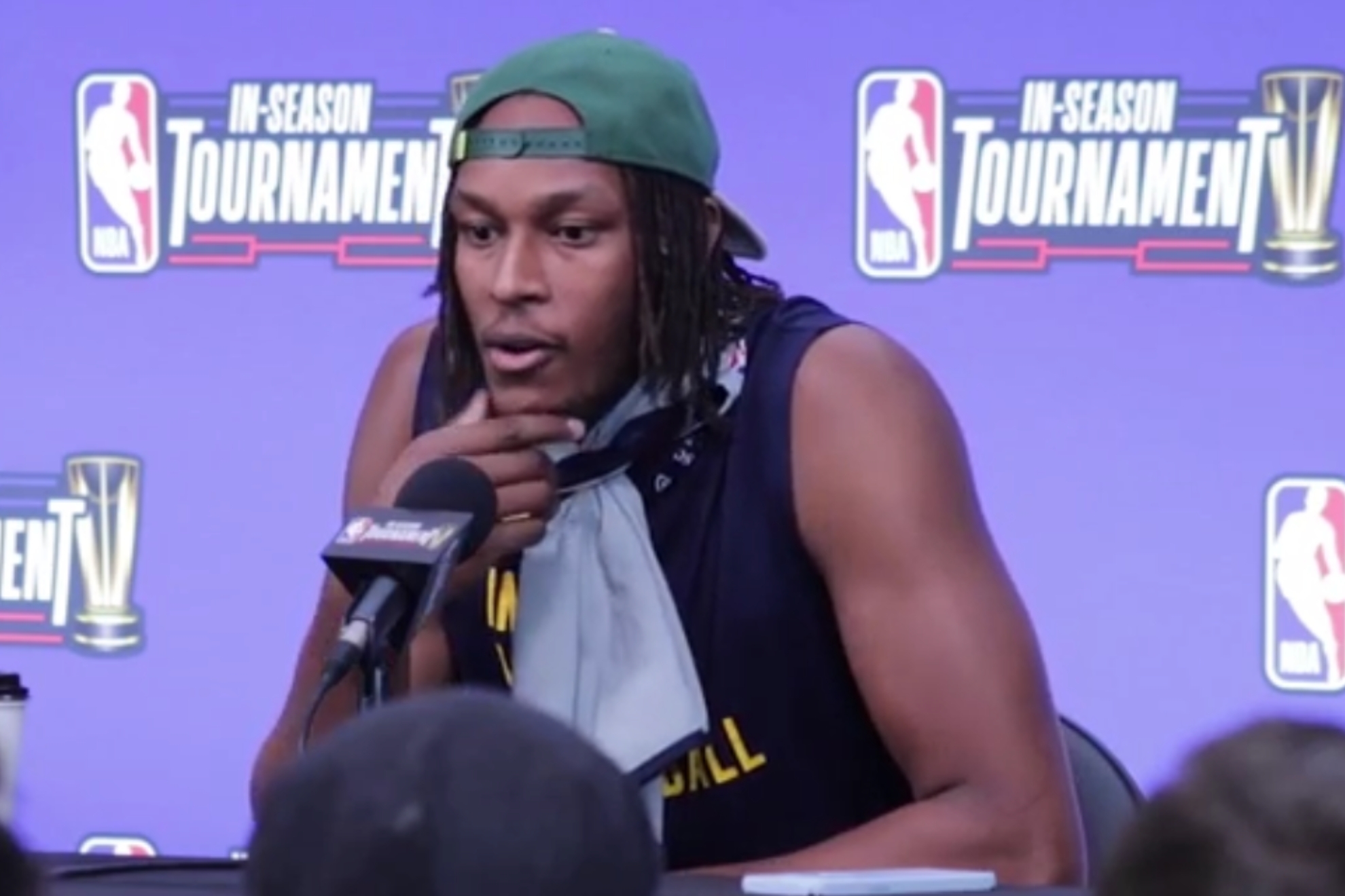 Myles Turner spoke to the media in Las Vegas about the In-Season tournament