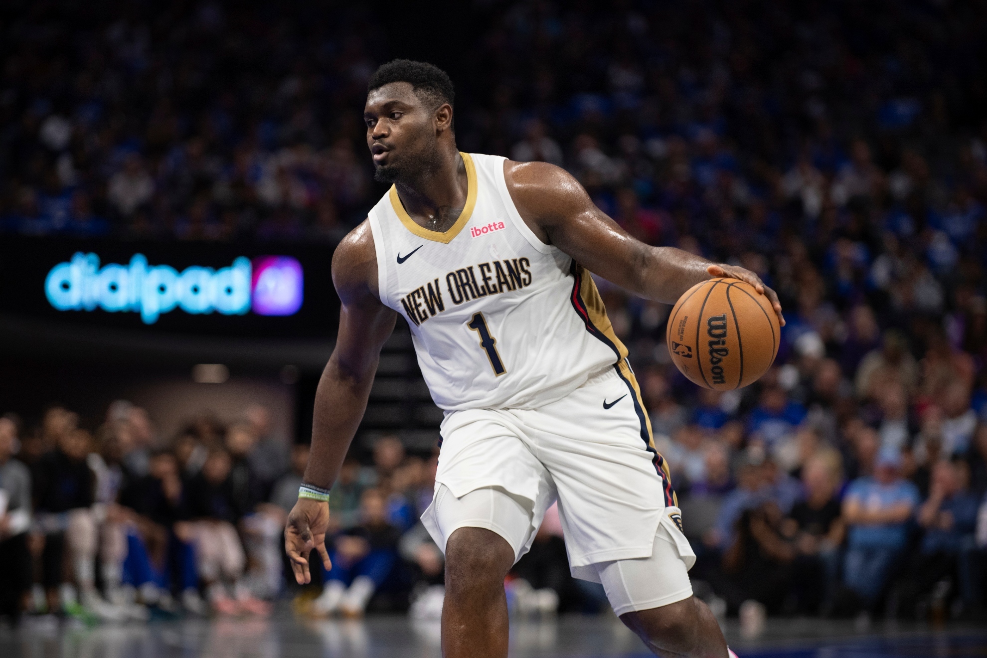 Zion Williamson playing for the Pelicans