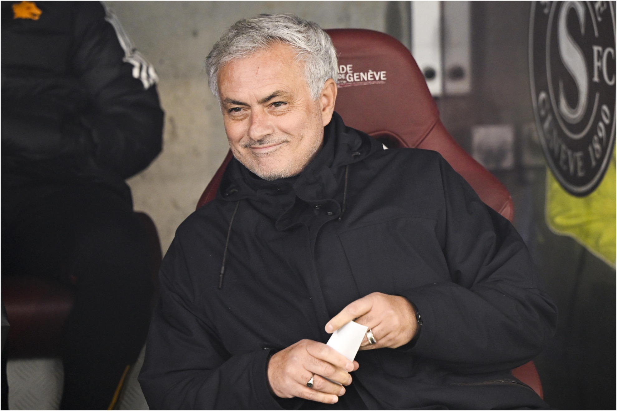 Mourinho, durante un partido de la Roma.