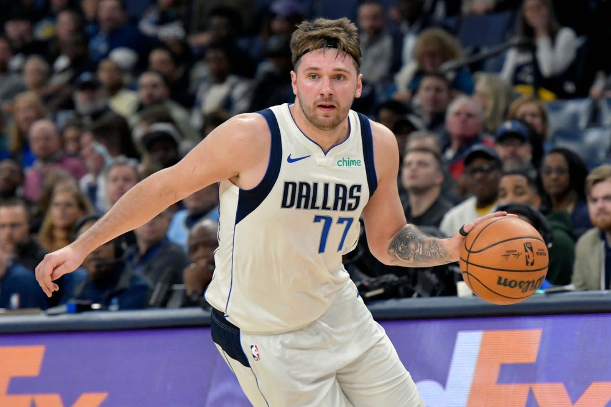 Doncic let the Memphis crowd have it after securing the win