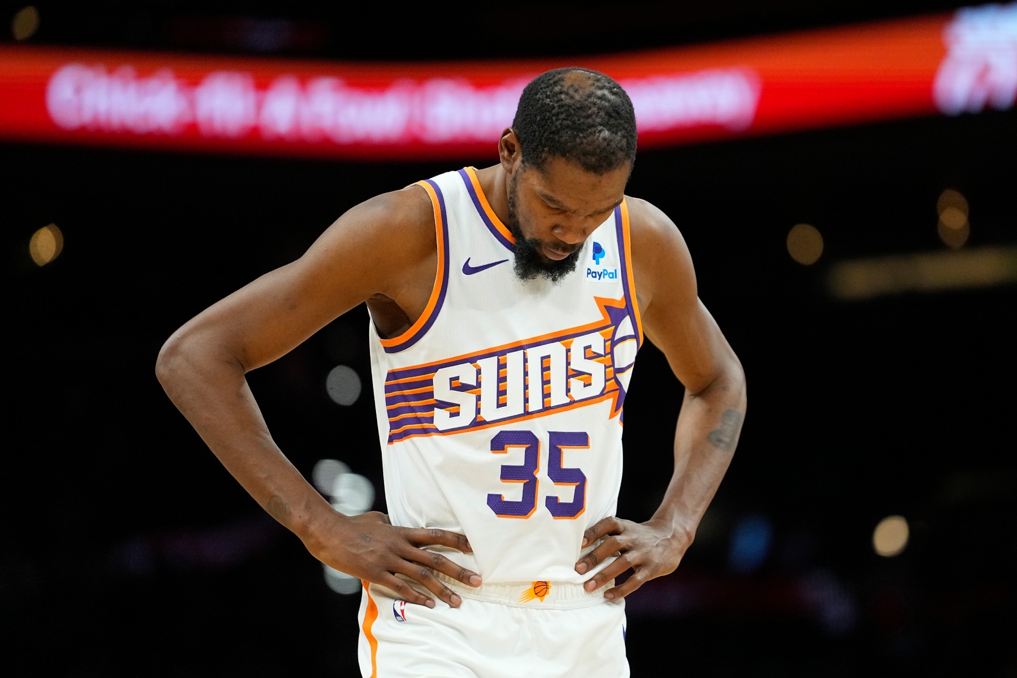 Kevin Durant (Phoenix Suns) en la derrota frente a Brooklyn Nets