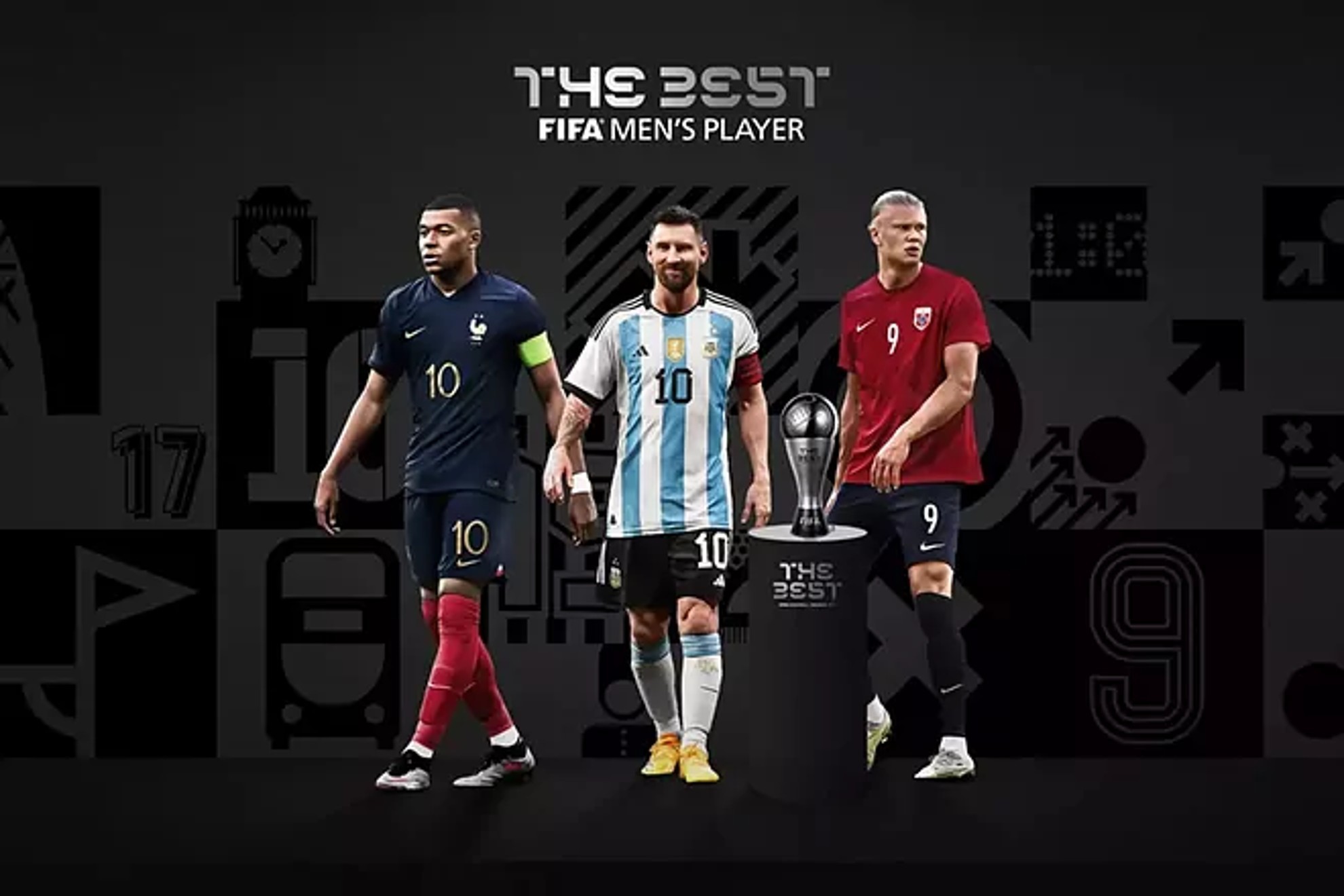 Messi, Haaland and Mbapp named as The Best finalists
