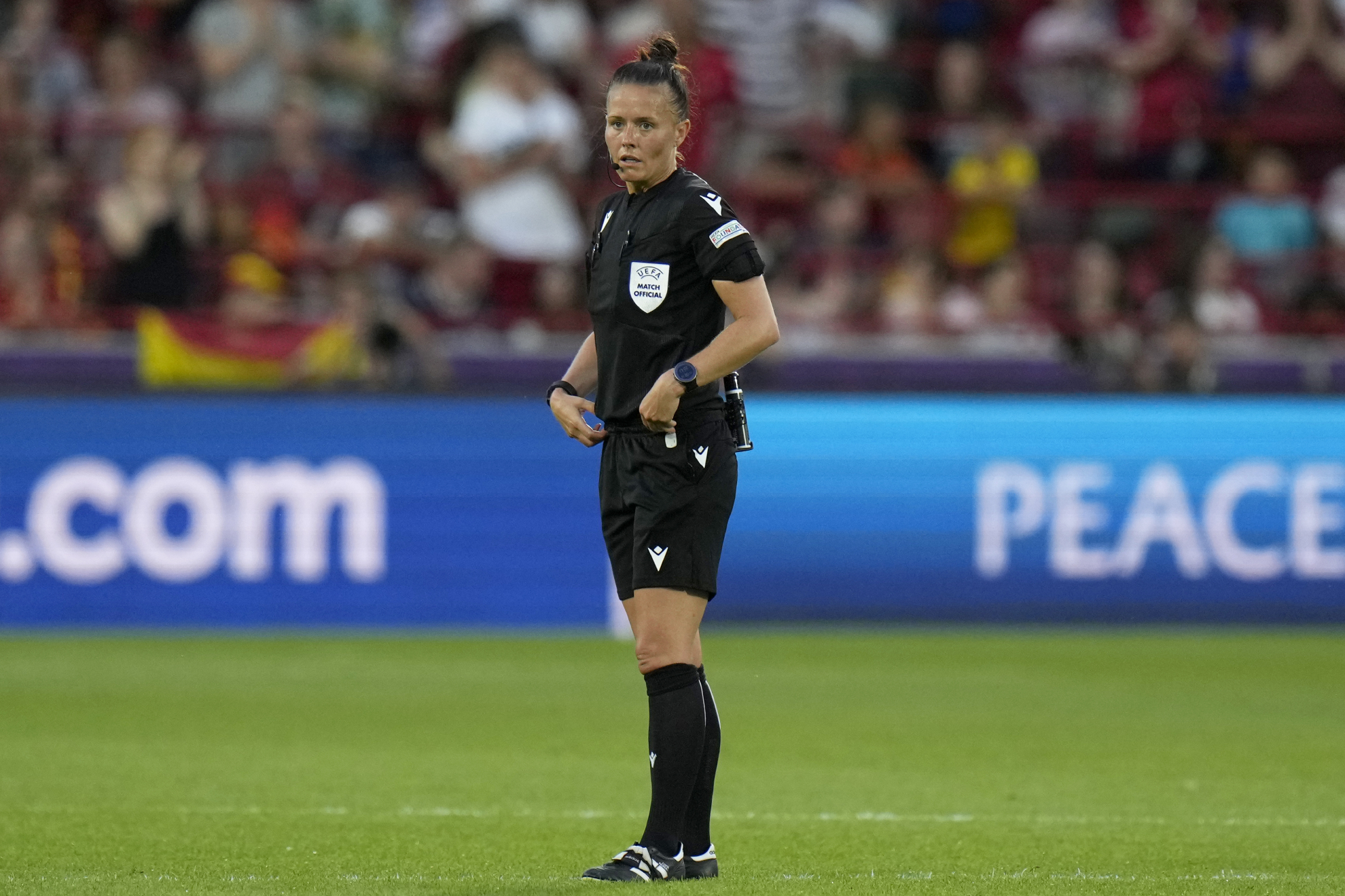 Welch, durante el Dinamarca - España de la Euro 2022 femenina.