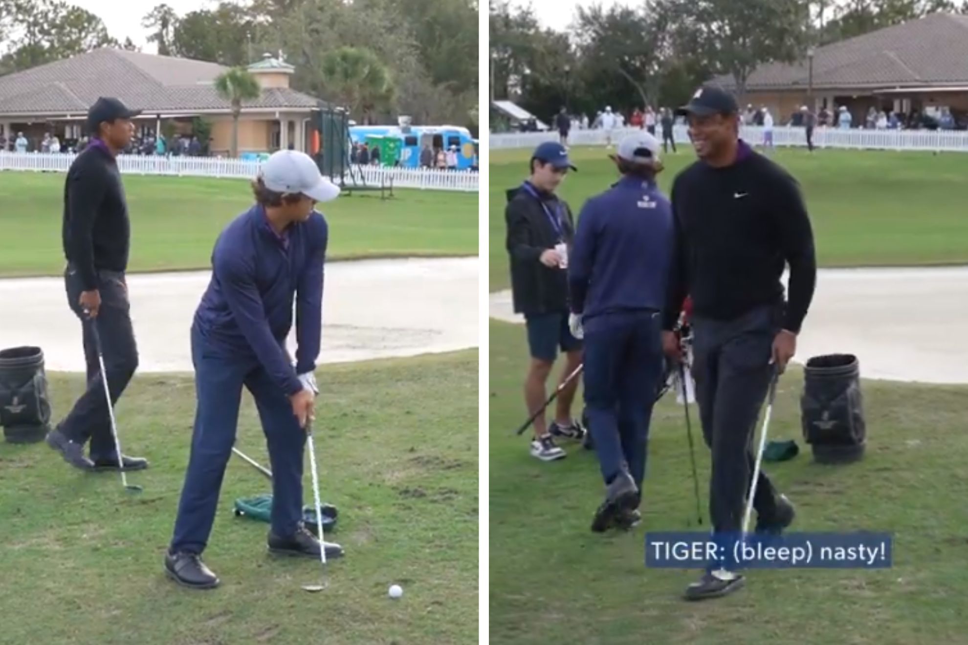 Tiger Woods' son outdrives green, impresses dad with 'f—ing nasty' shot