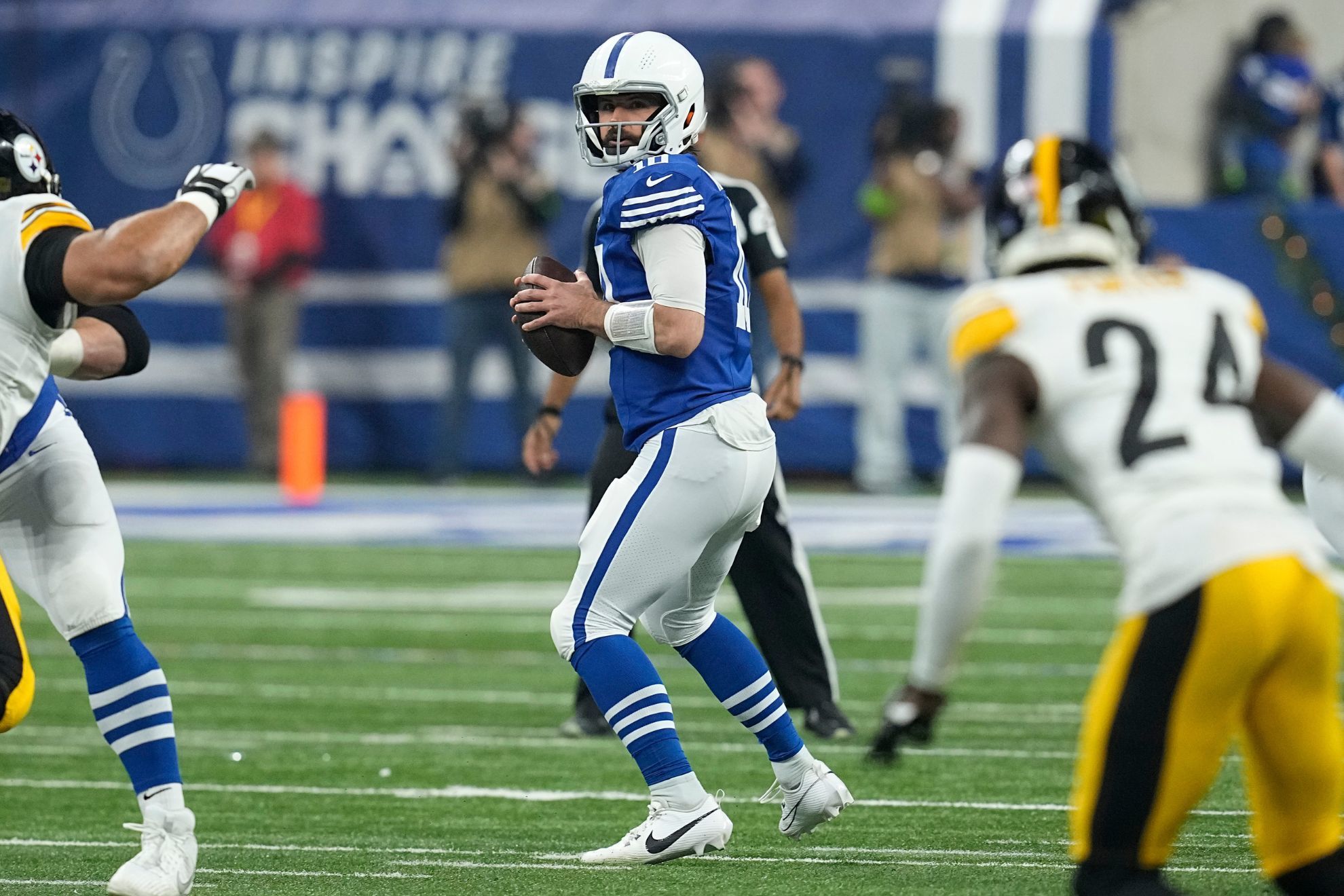 Gardner Minshew, Colts bolster playoff chances with victory over Steelers