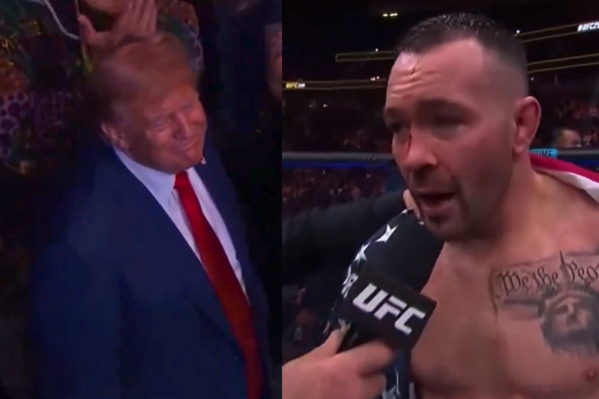 Donald Trump attended UFC 296, but his supporter Colby Covington lost heavily in main event.