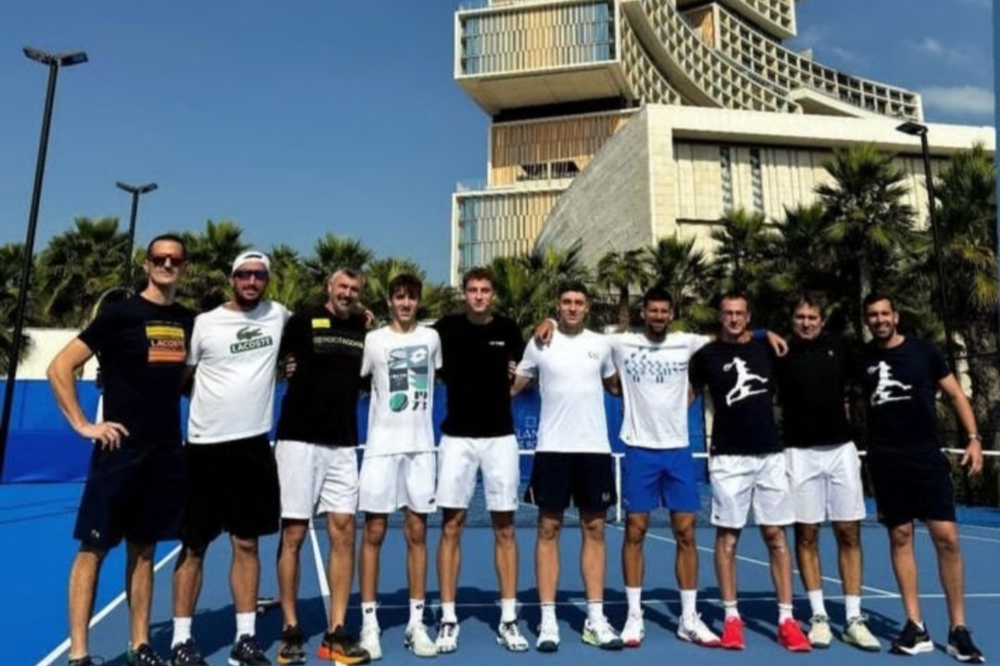 El equipo de Djokovic y Medjedovic en Dubái