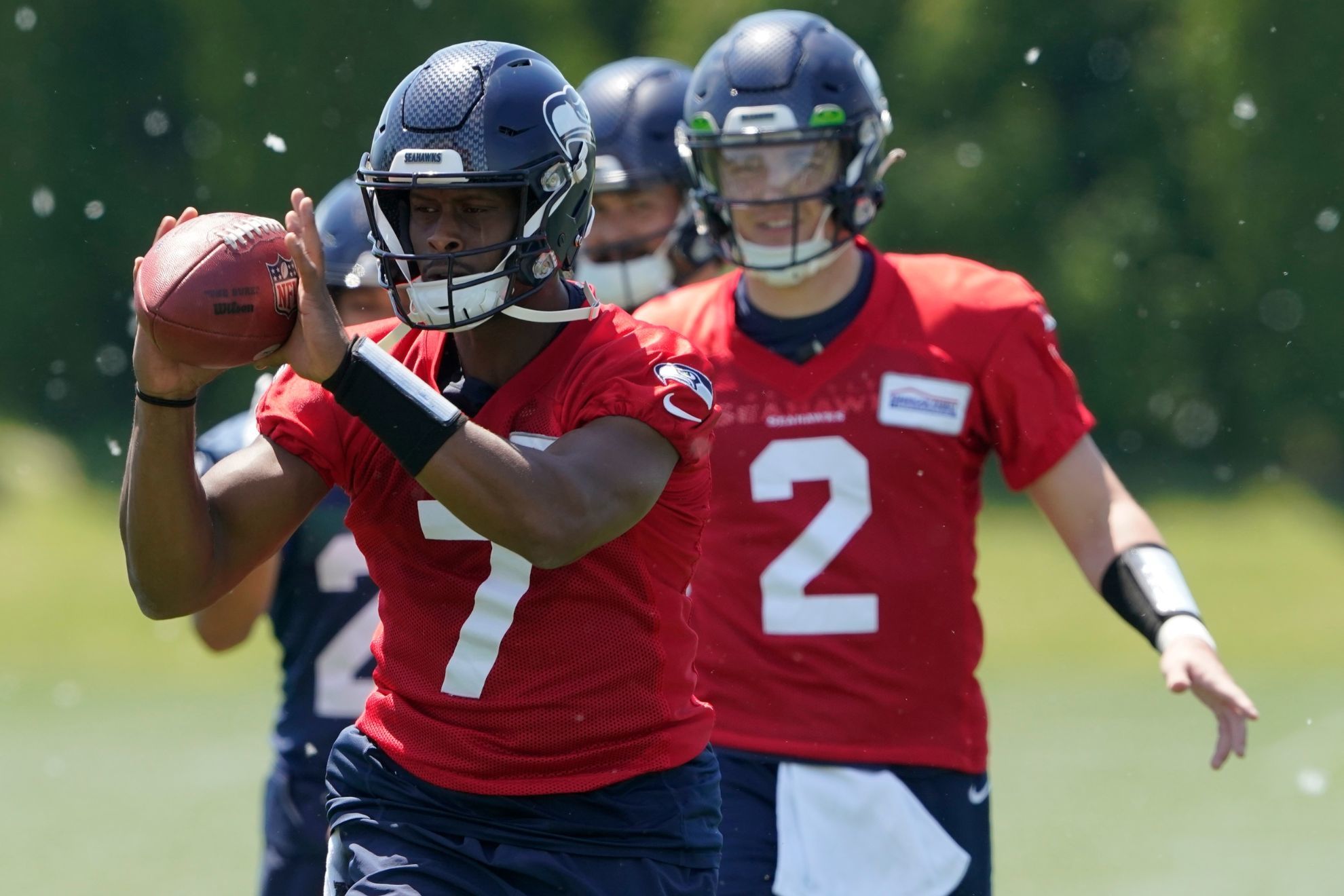 Why is Drew Lock starting at QB over Geno Smith for Seahawks vs. Eagles?