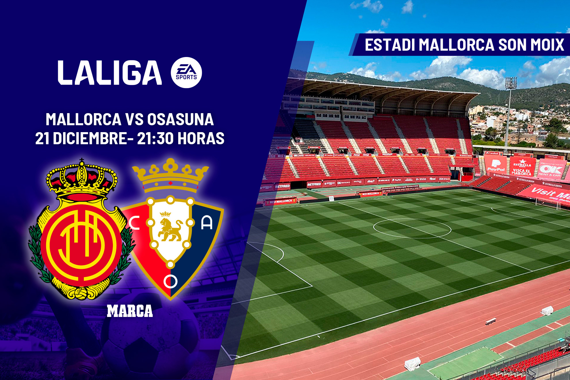 Mallorca - Osasuna: horario y dónde ver en TV LaLiga EA Sports