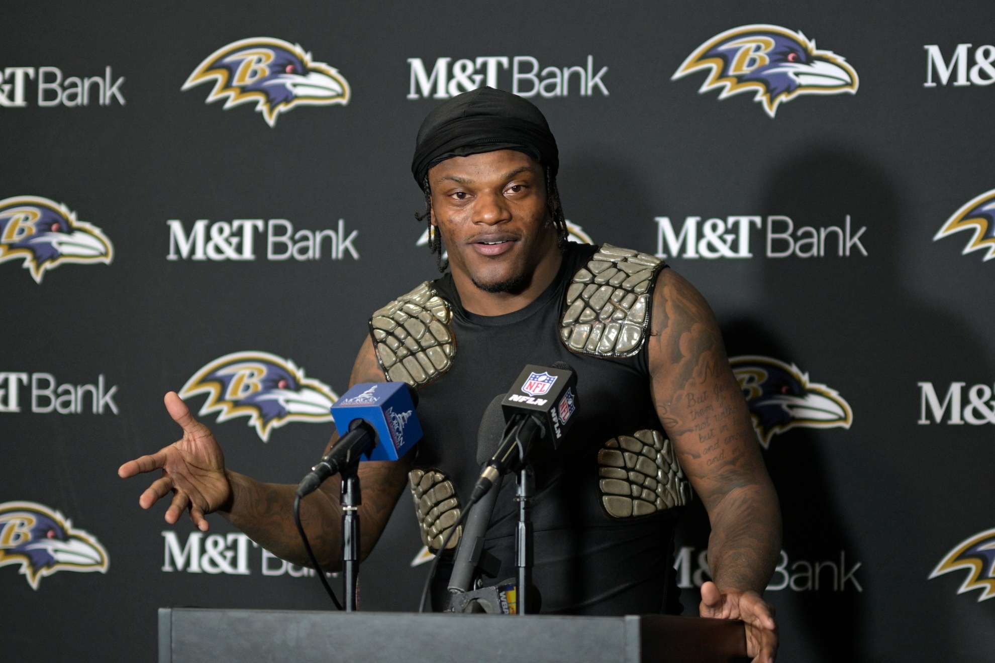 Lamar Jackson, quarterback of the Baltimore Ravens.