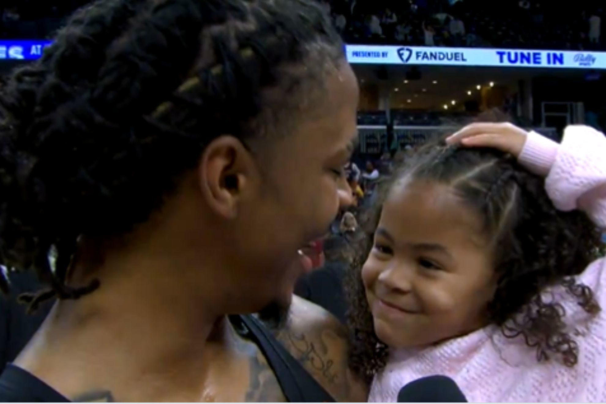 Ja Morant asks daughter to say his catchphrase and she has the cutest reaction