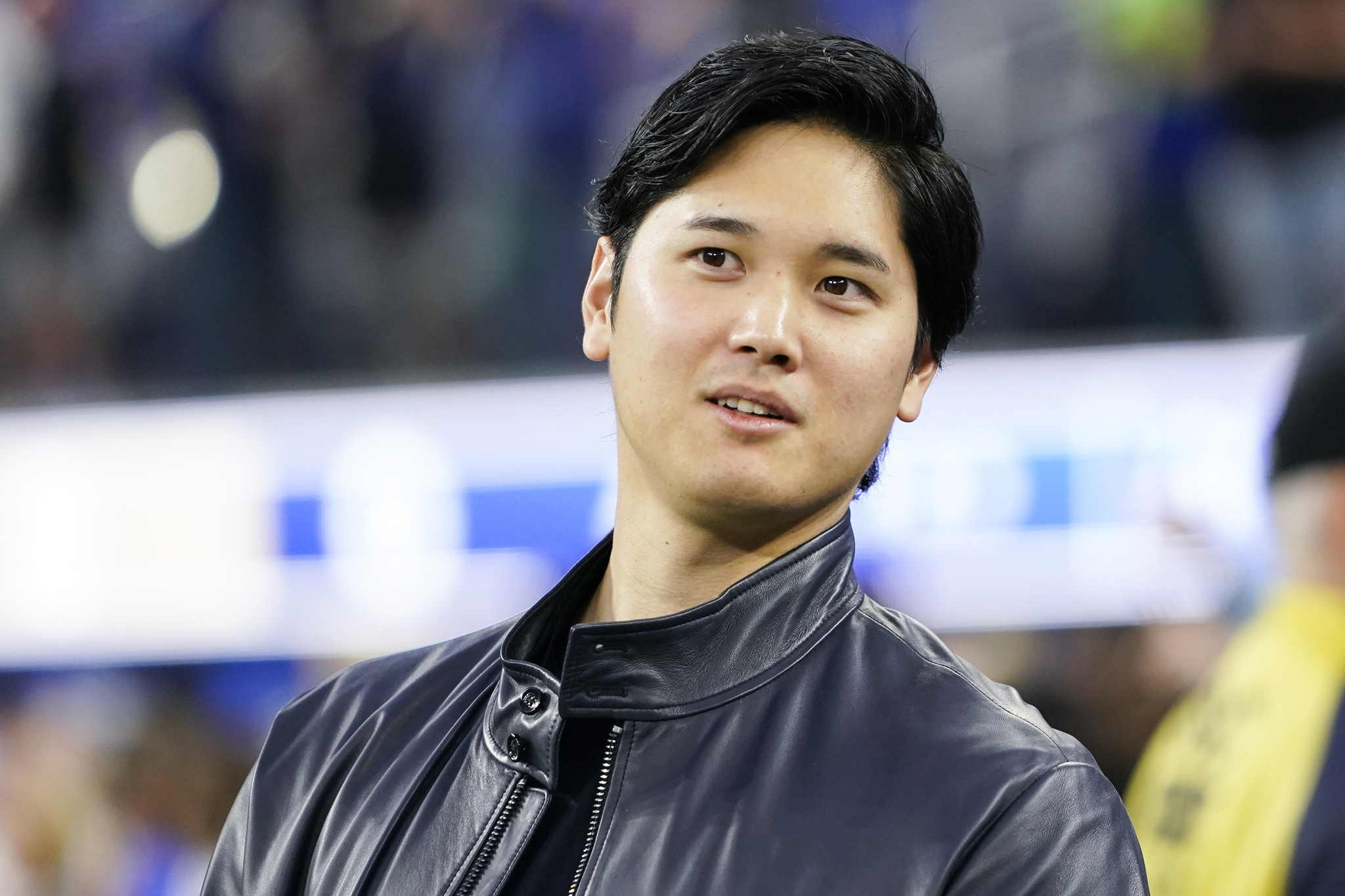 Los Angeles Dodgers Shohei Ohtani attends an NFL football game