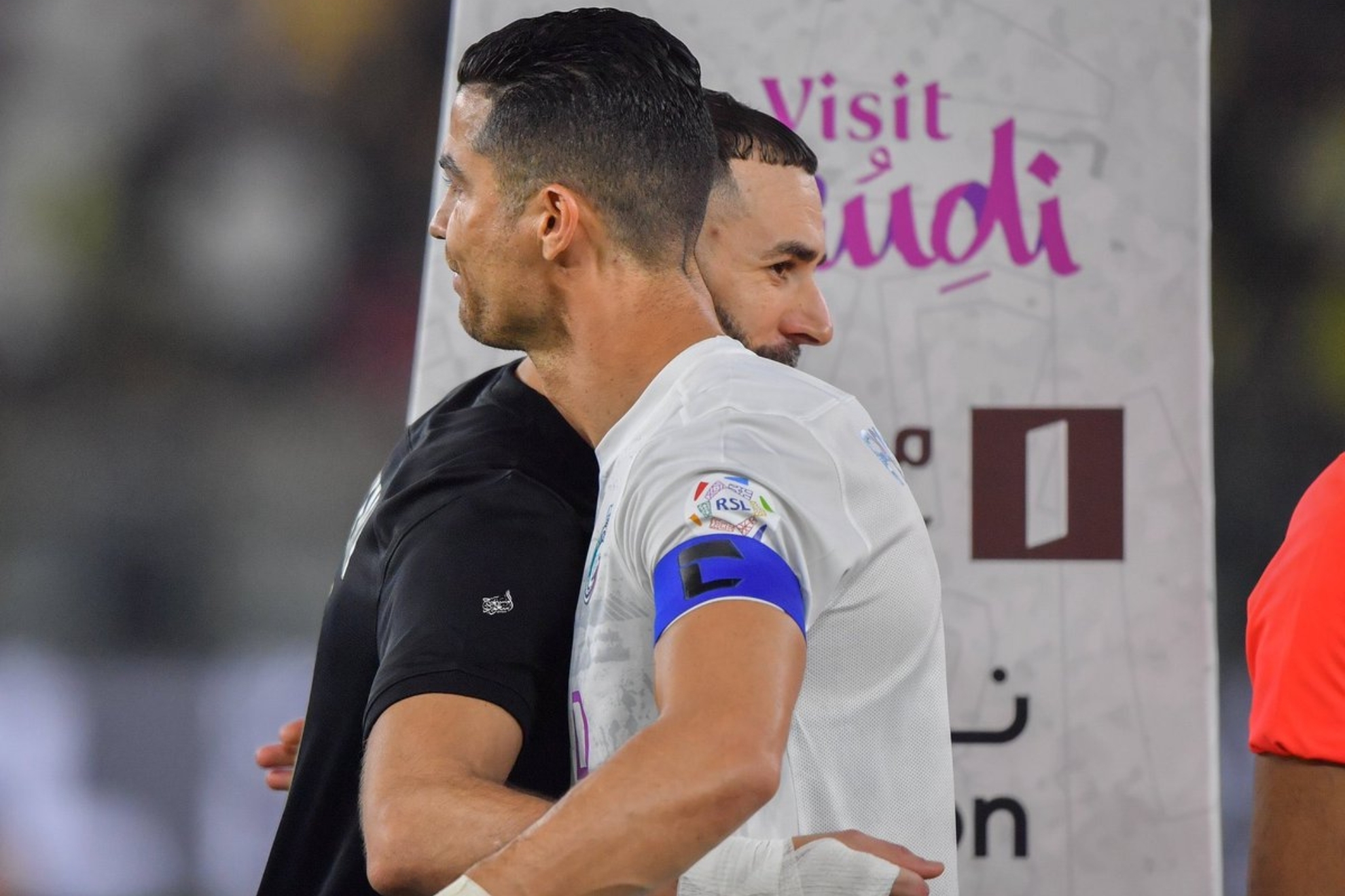 Ronaldo greets Benzema on their Saudi Pro League reunion