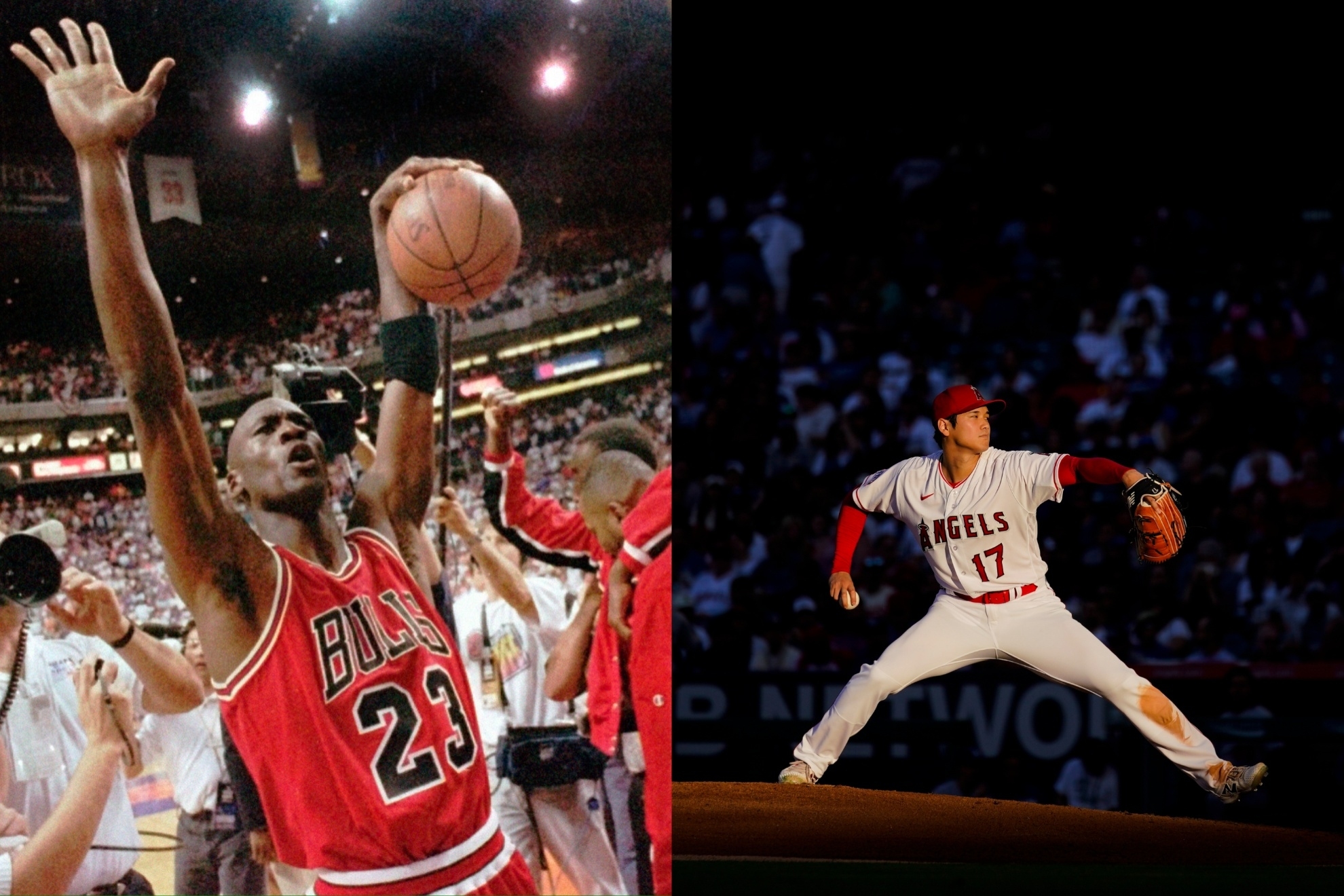 Michael Jordan and Shohei Ohtani mashup image