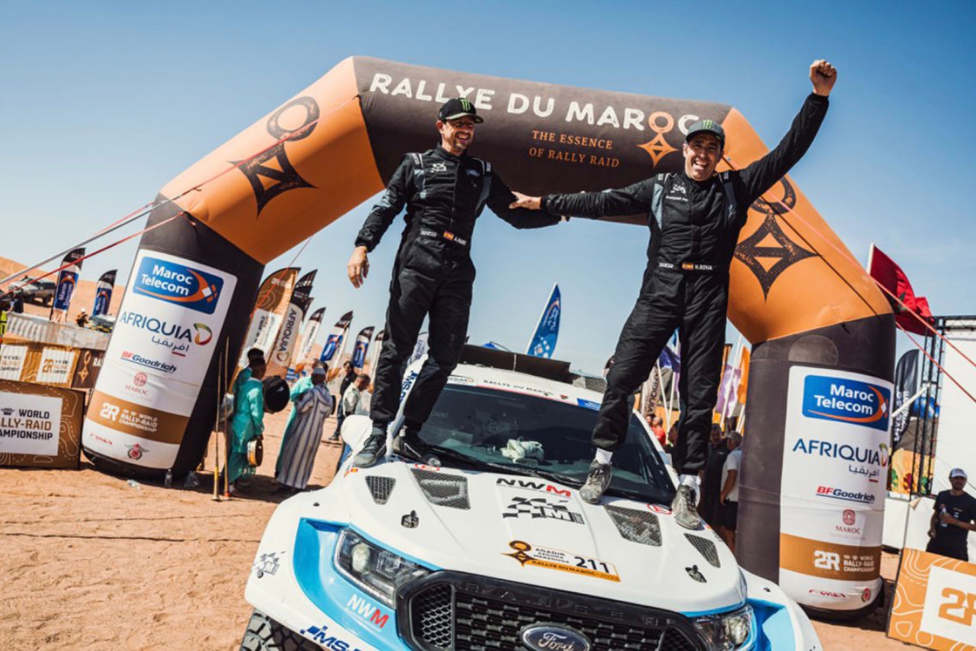 En su estreno con Ford, Roma y Haro subieron al podio en el competido Rally de Marruecos.