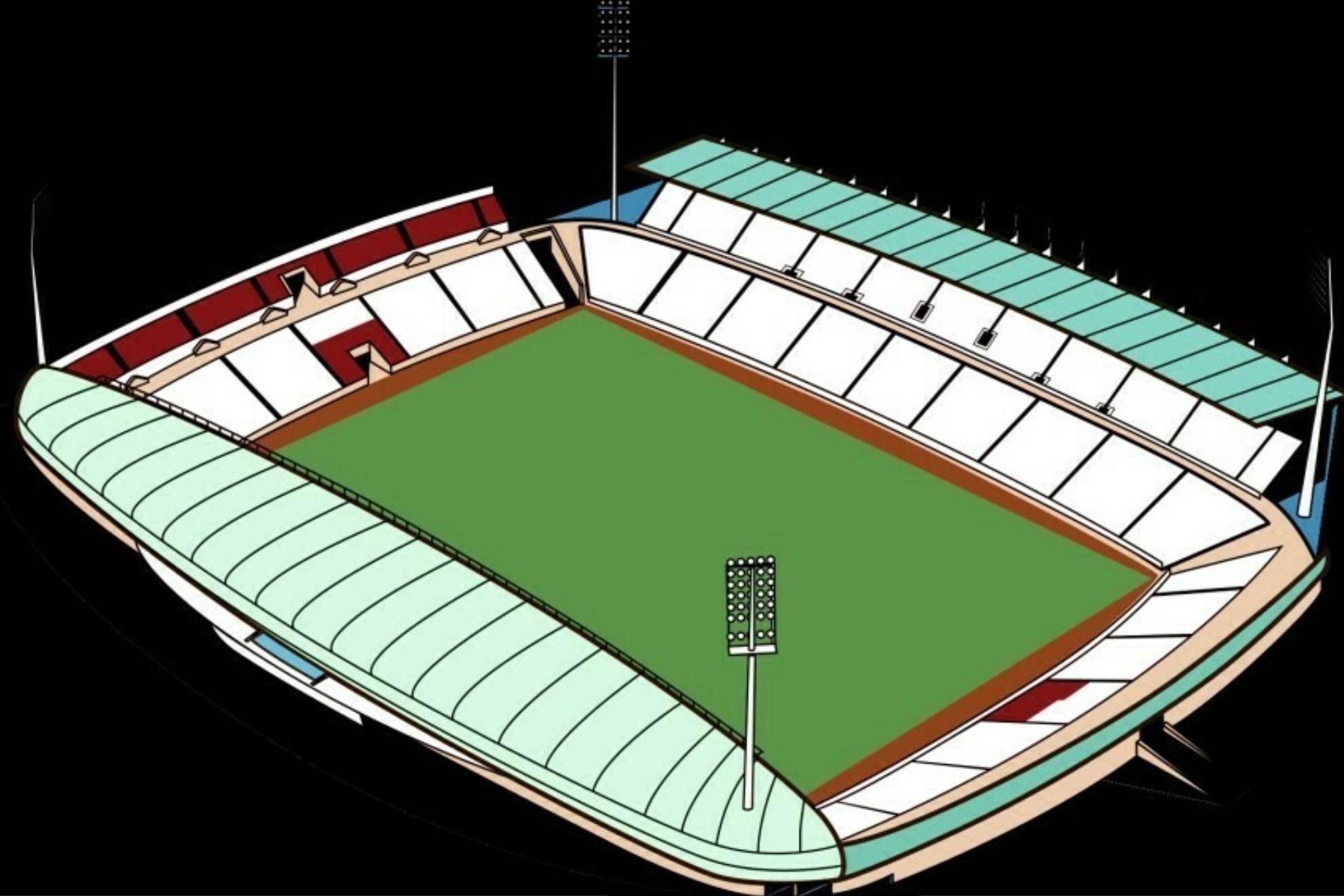 Una ilustración del Estadio Municipal Carlos Belmonte.