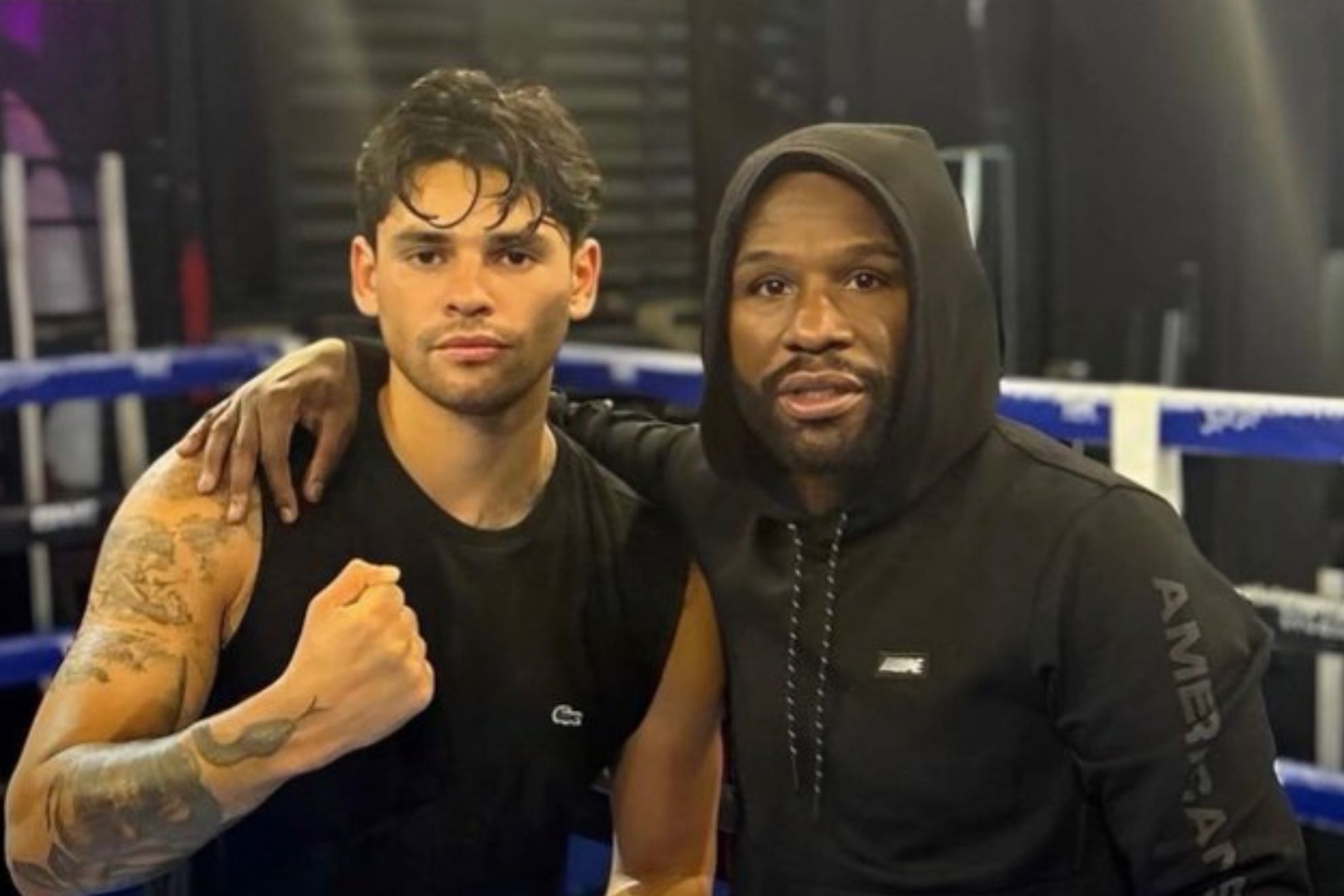 Ryan Garcia cant help but be vain while sucking up to Floyd Mayweather Jr.