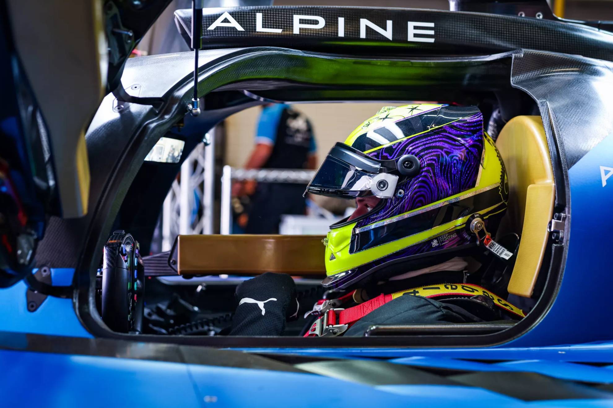 Mick Schumacher, en su prueba con Alpine en Jerez.