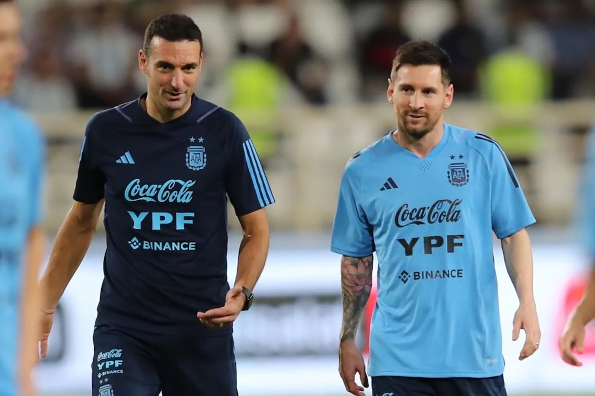 Lionel Scaloni and Lionel Messi