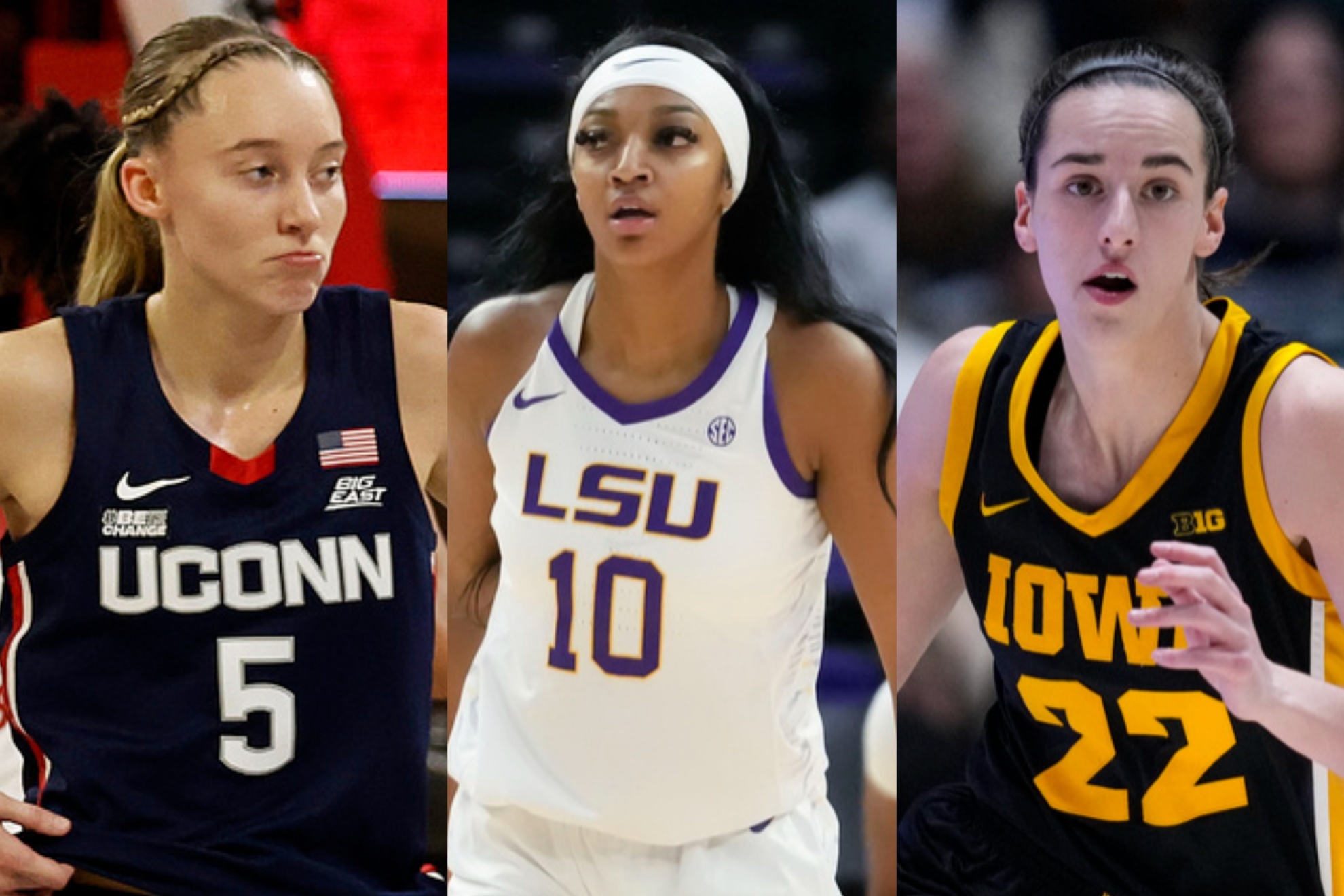 Iowas Caitlin Clark, LSUs Angel Reese, UConns Paige Bueckers top list for women for the John R. Wooden Award