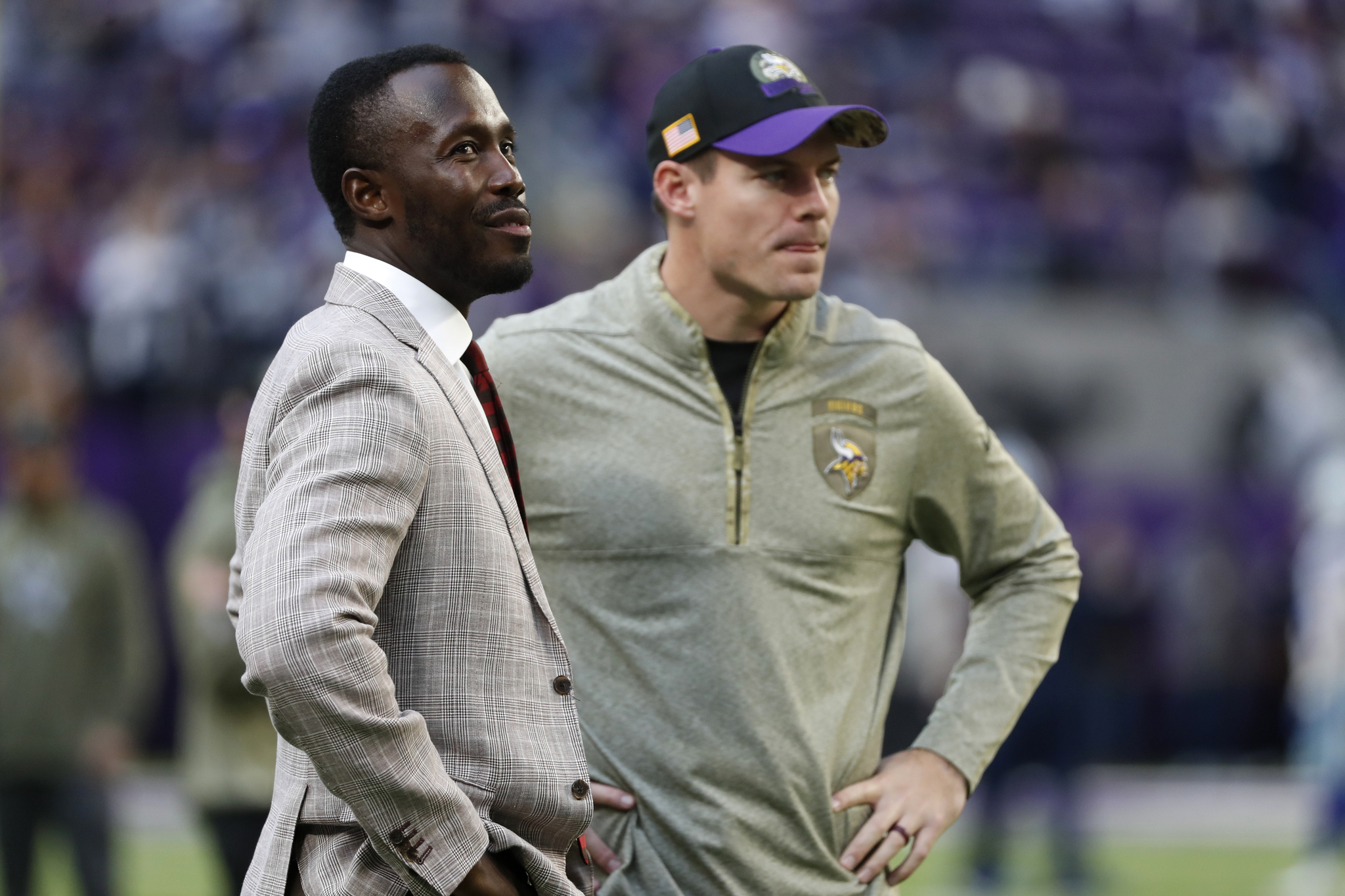 Minnesota Vikings general manager Kwesi Adofo-Mensah with head coach Kevin OConnell