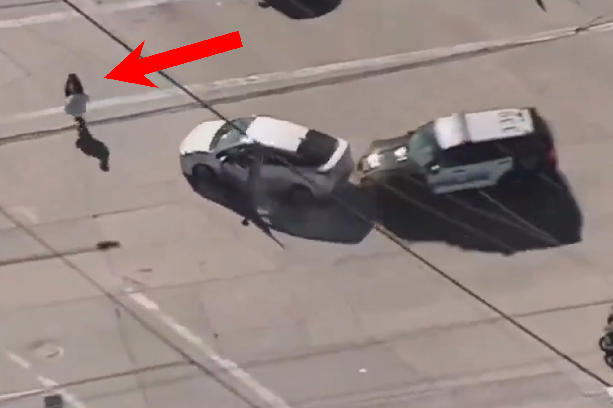 Cops ram suspect in dramatic high-speed chase directly into innocent bystander