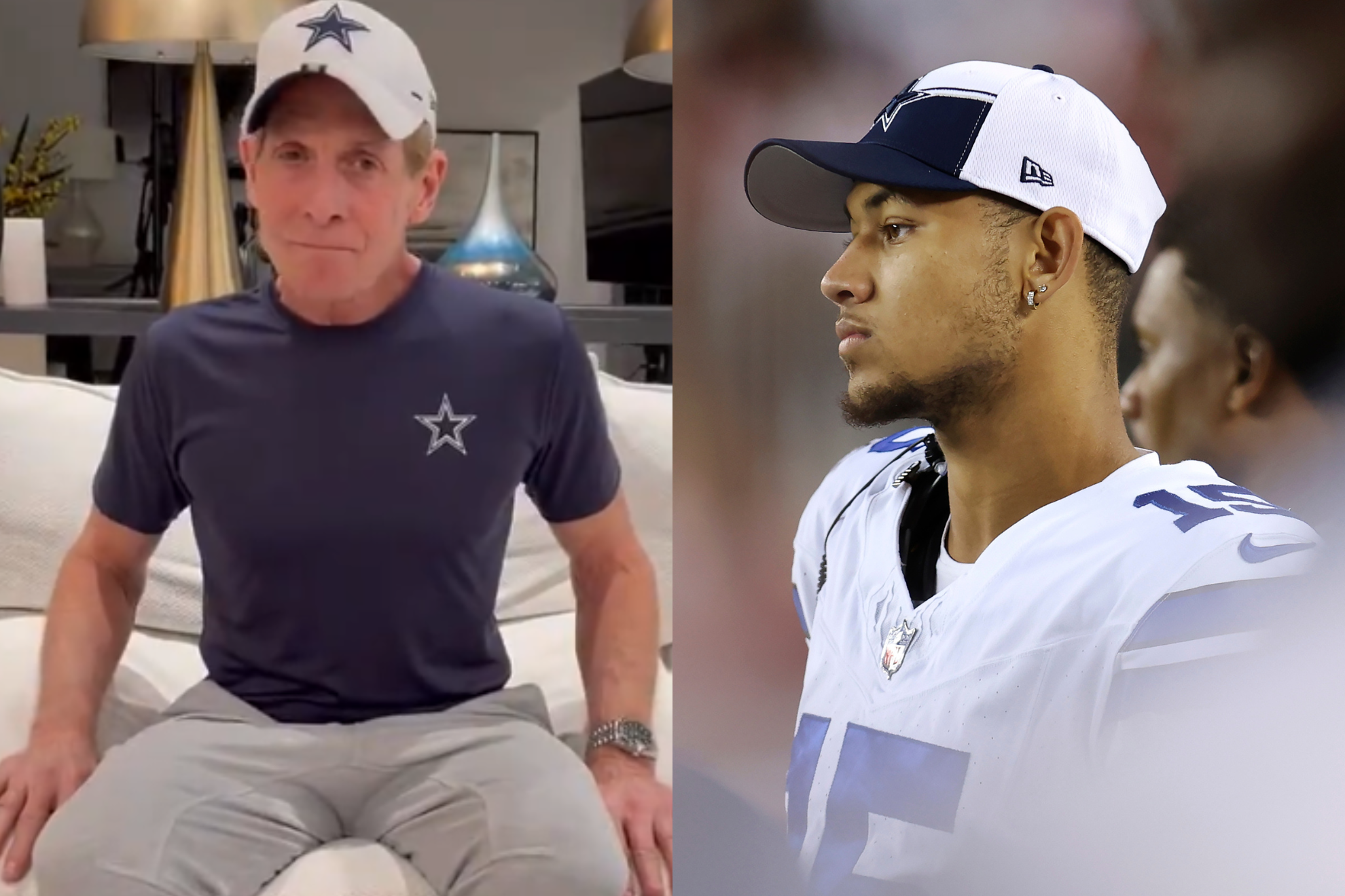 The FS1 personality Bayless (left) is fed up with Dak Prescott and wanted Trey Lance (right) to replace him.