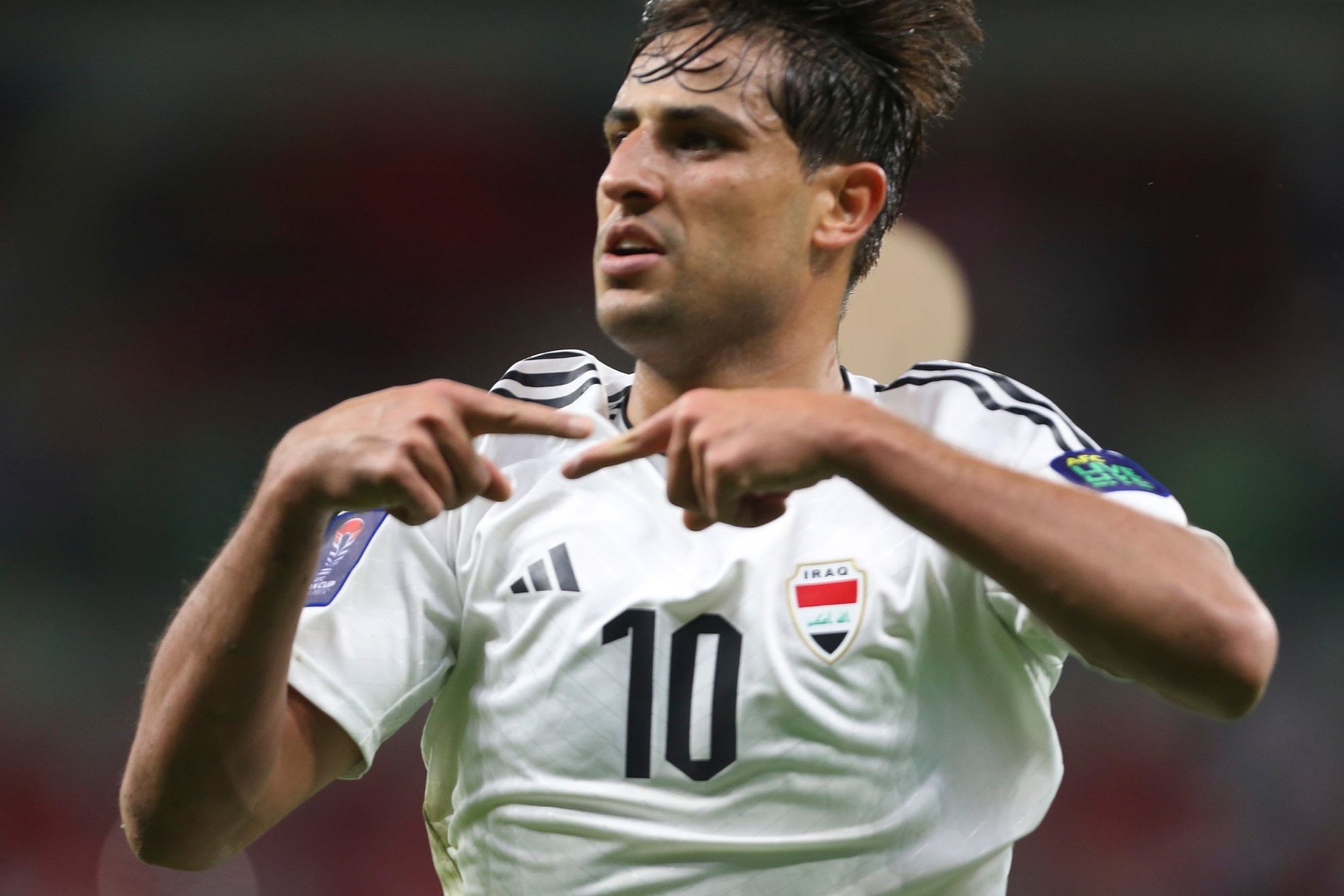 Mohanad Ali celebra el primer gol de Irak.