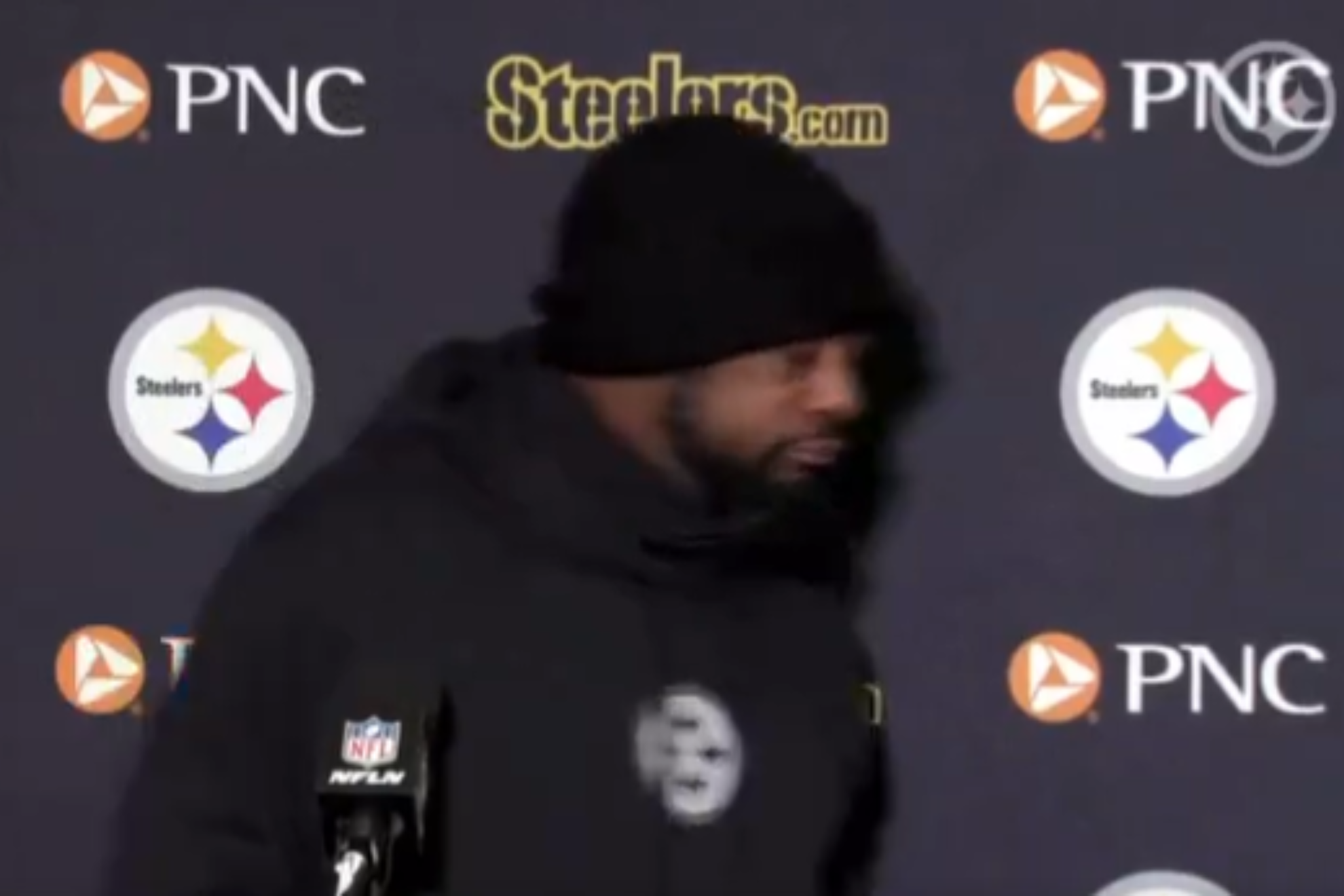 Tomlin walked out of his press conference mid-question.