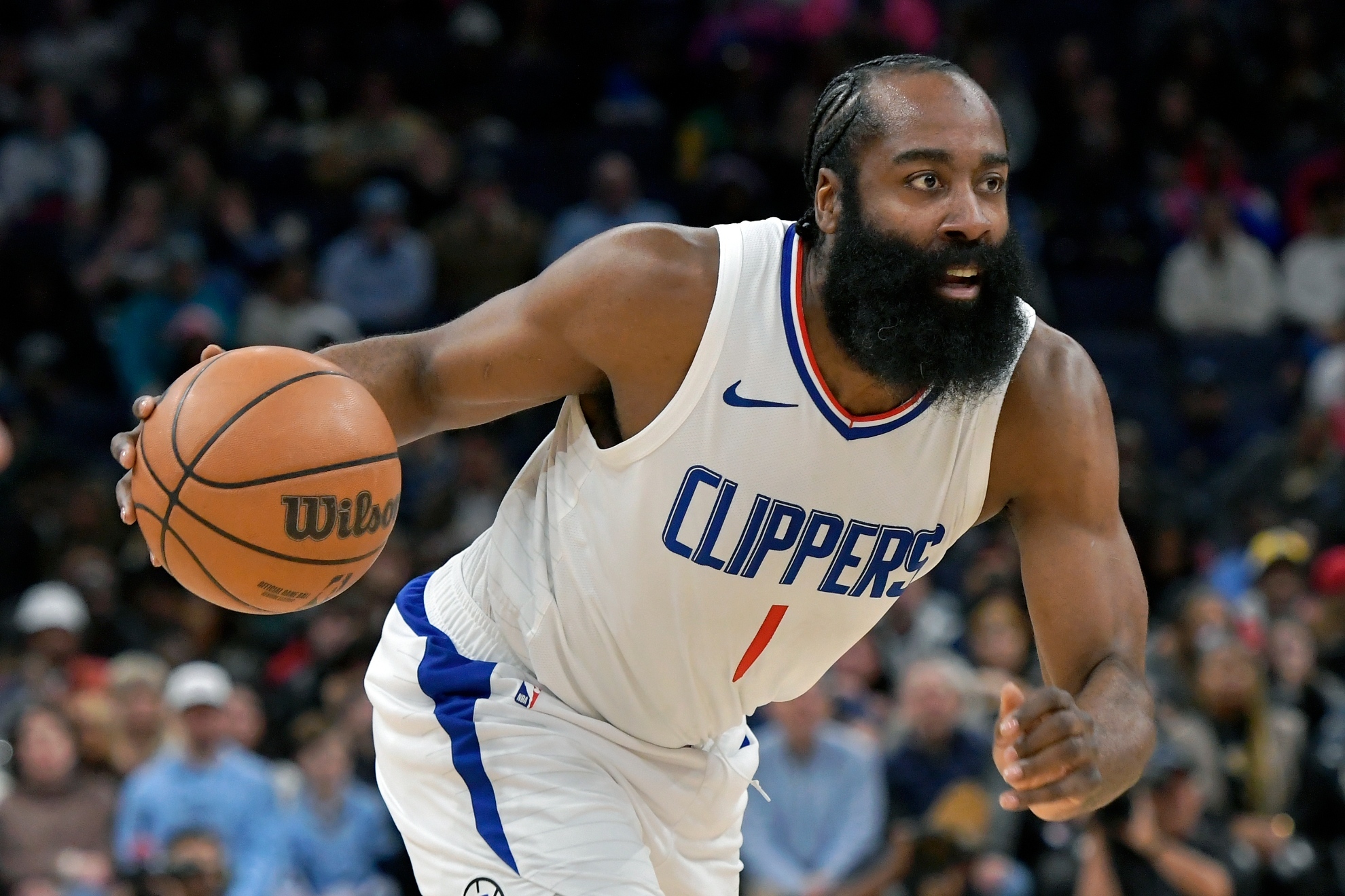 James Harden during a Los Angeles Clippers game