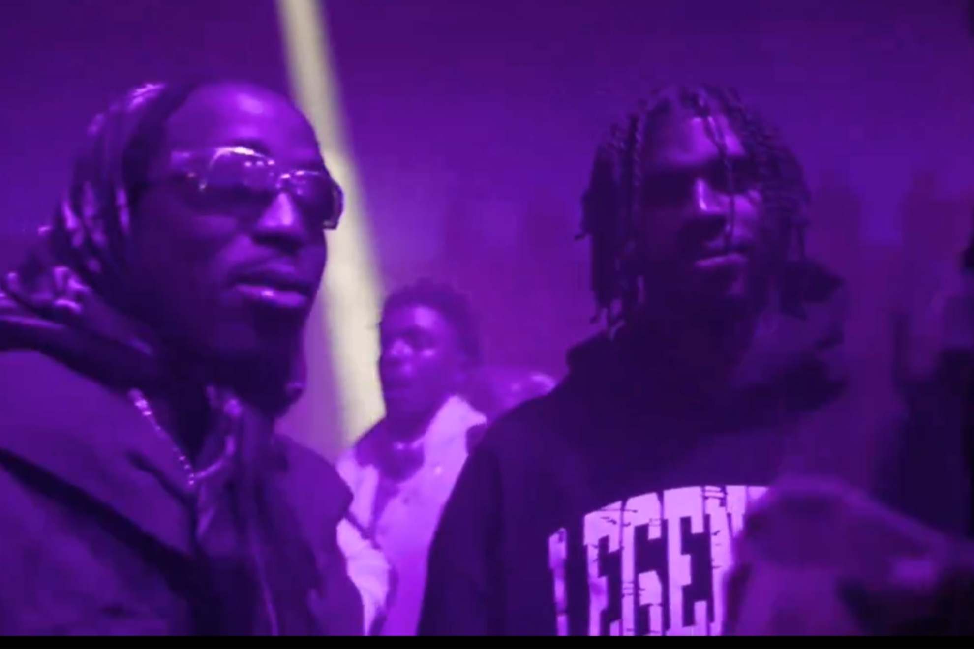 Quavo joined the Sanders brothers at a Parisian night club