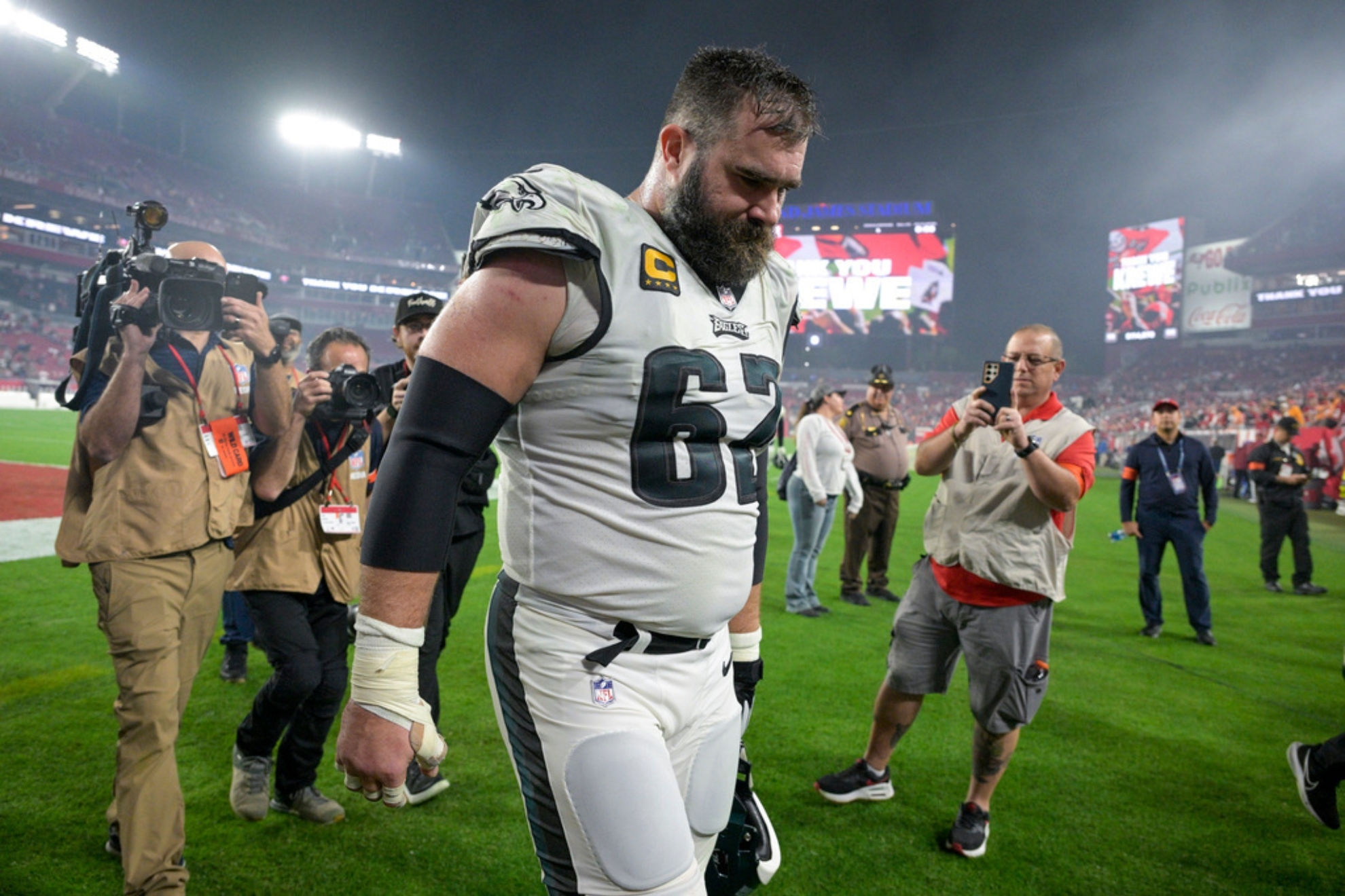 Kelce and the Eagles had a poor ending to the season