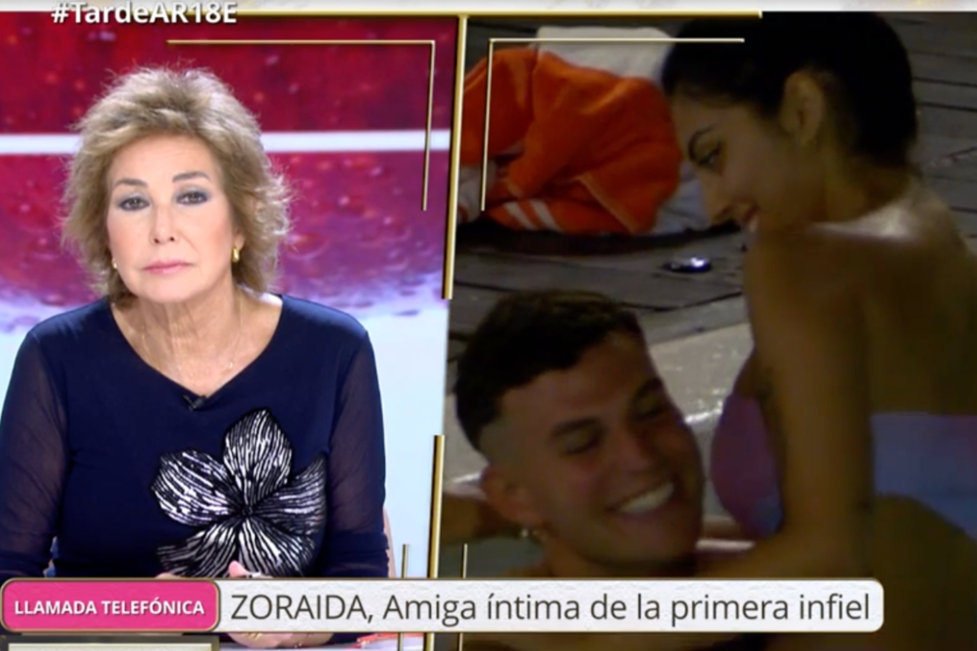 Ana Rosa charlando con Zoraida en el programa. TELECINCO
