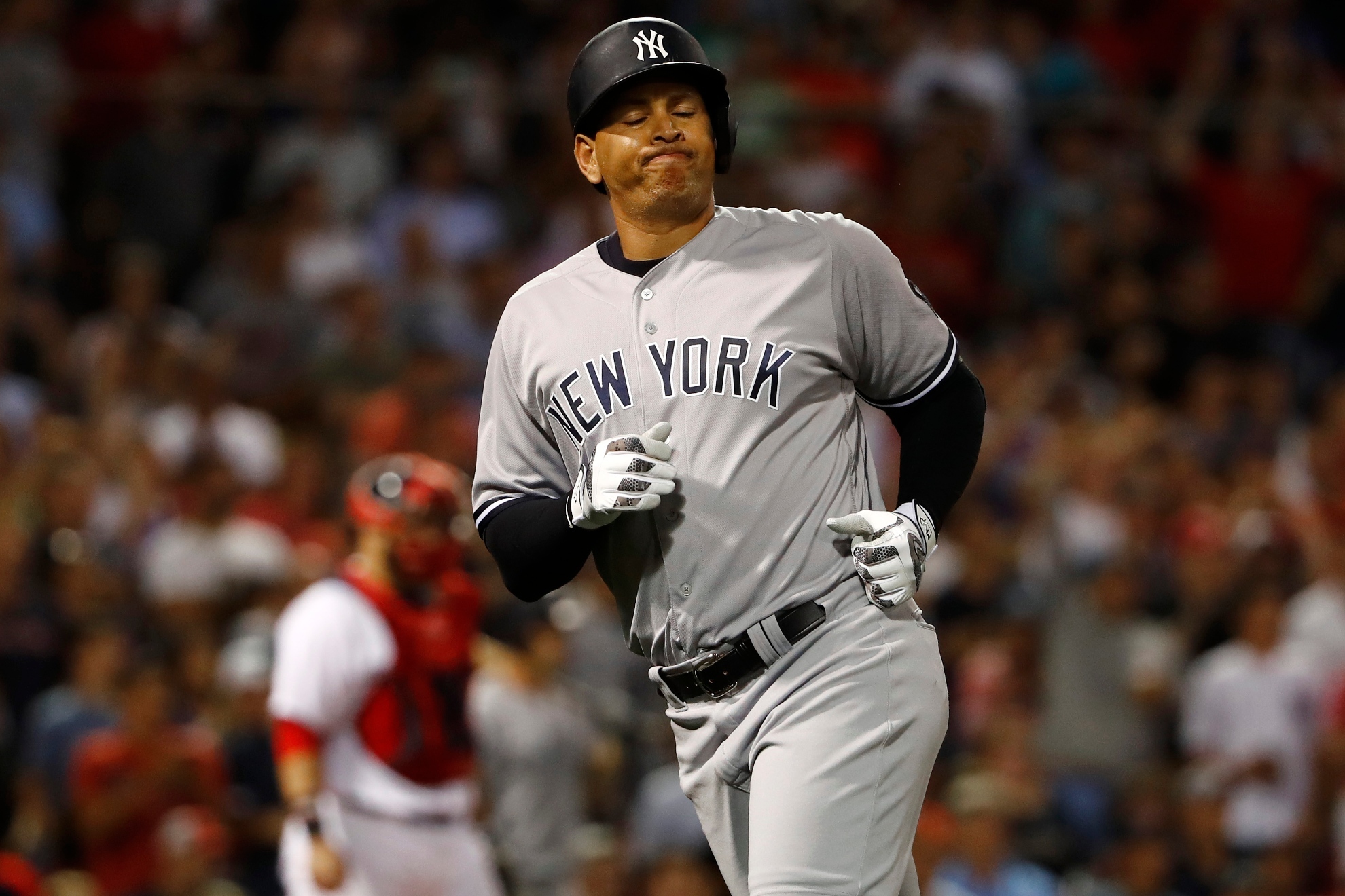 Alex Rodriguez playing for the Yankees