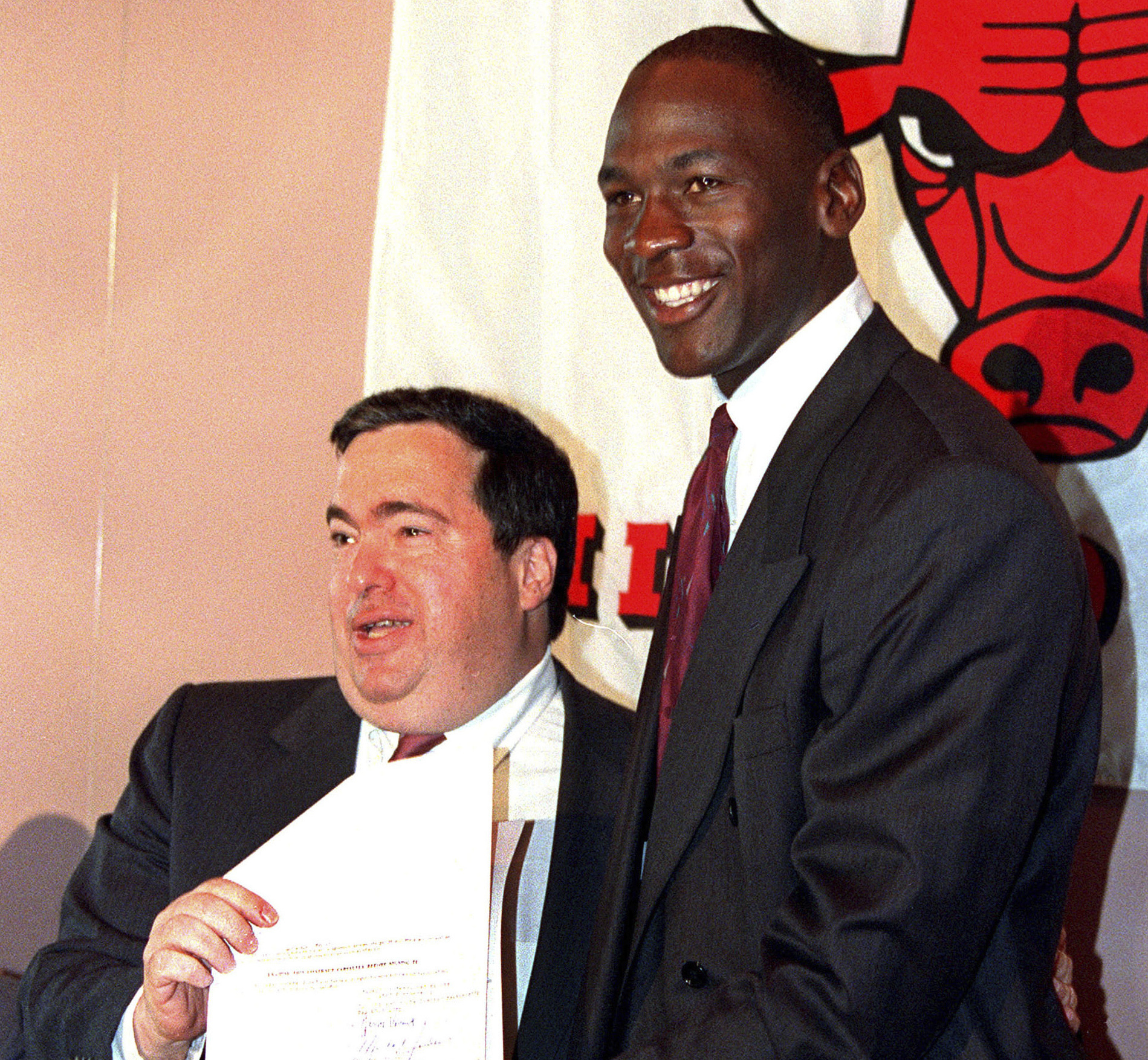 Michael Jordan with Jerry Krause