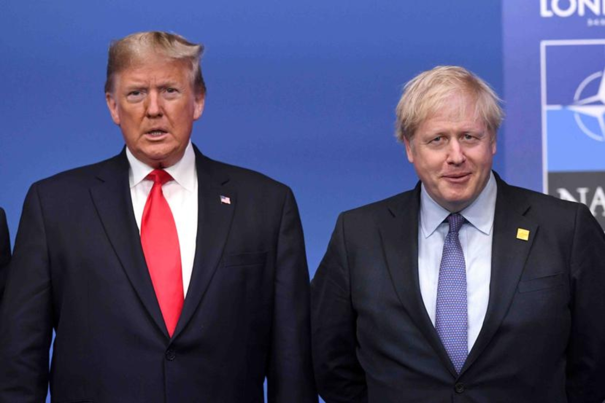 Donald Trmp y Boris Johnson, en la OTAN.