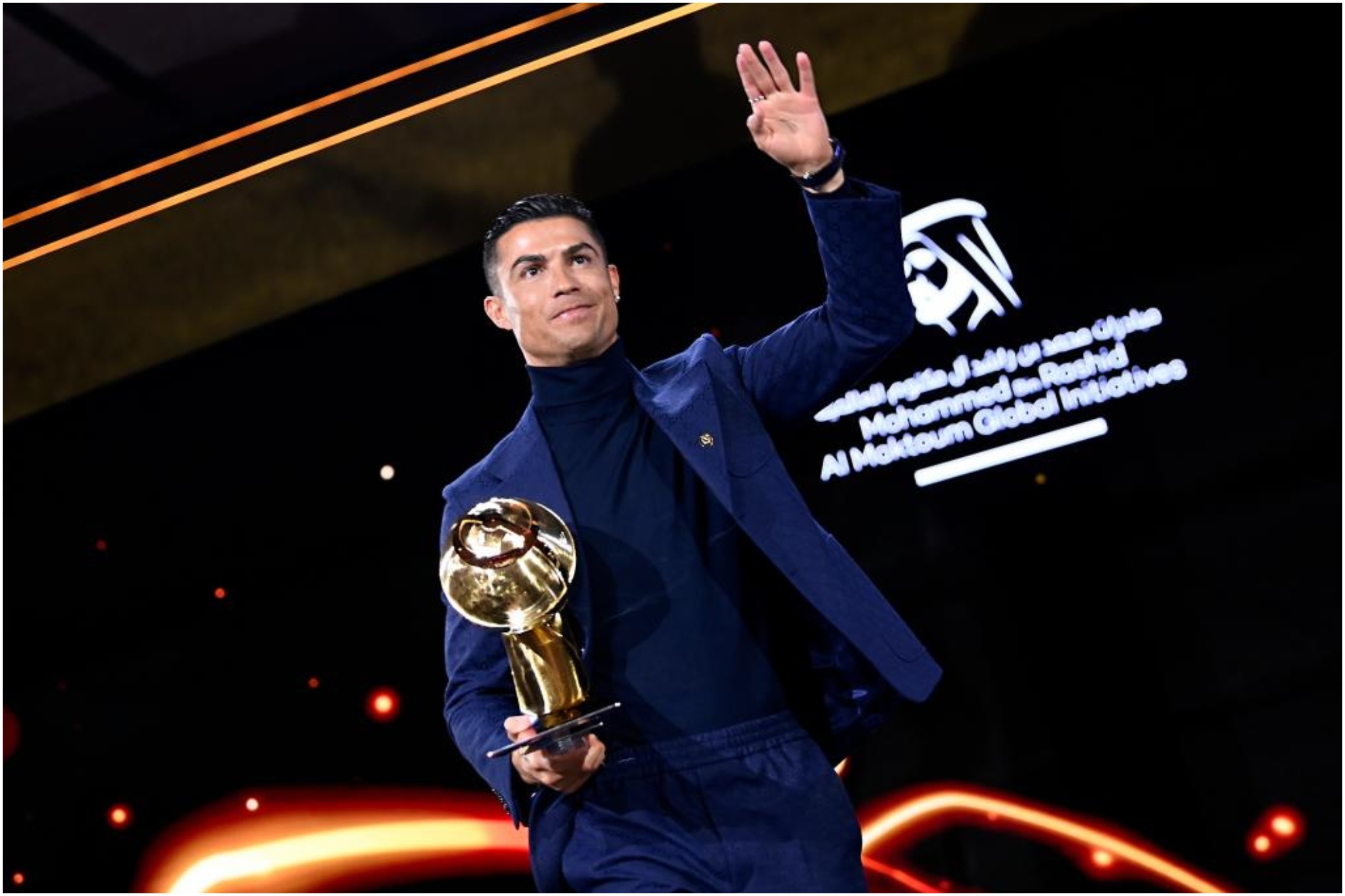 Cristiano Ronaldo, en la gala de los Globe Soccer Awards 2023.