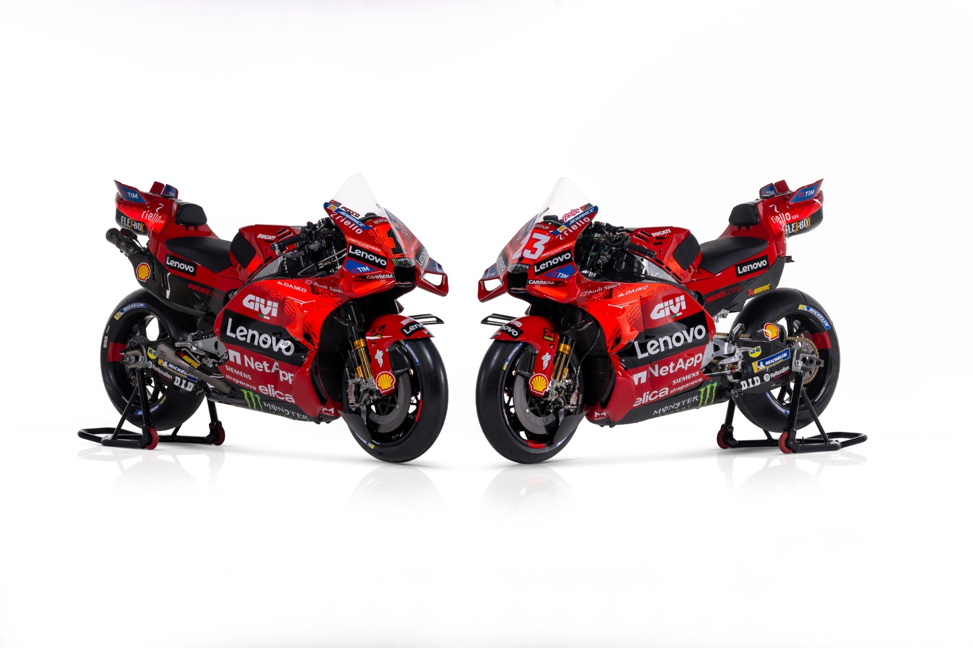 Las dos GP24 oficiales del Ducati Lenovo.