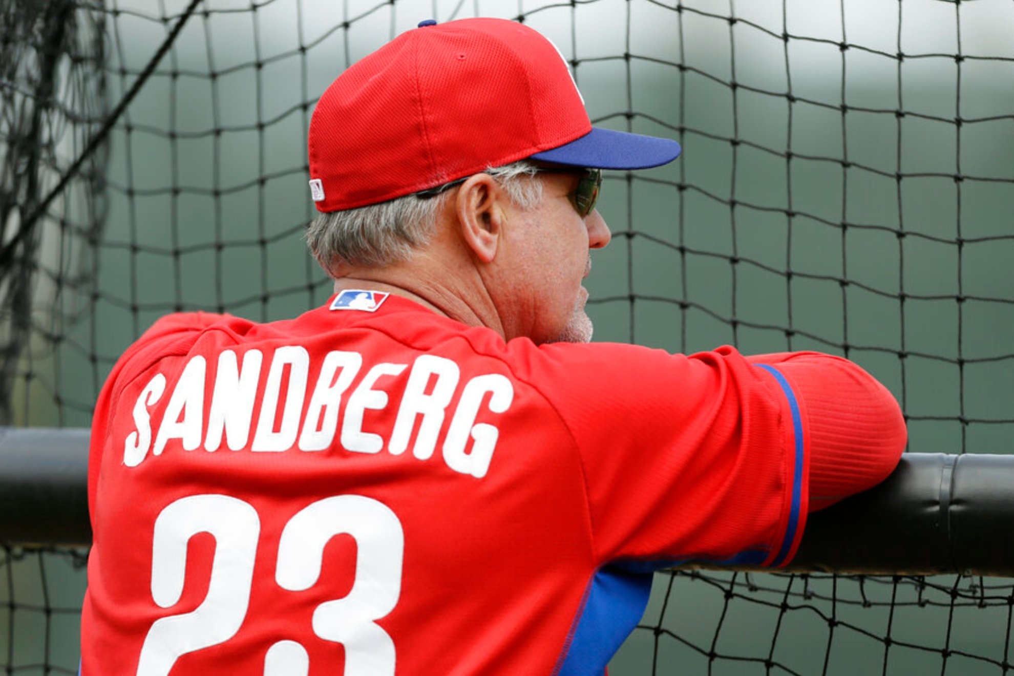 Ryne Sandberg back in 2014 when he managed the Philadelphia Phillies.